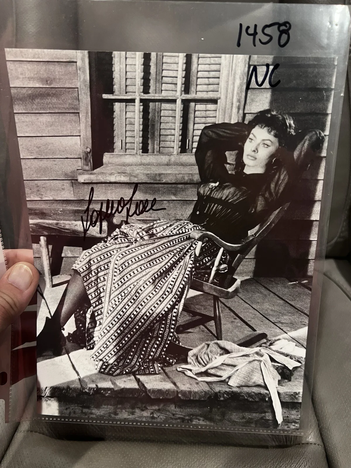 Sophia Loren — #1458 Sophia Loren autographed signed 8 x 10 B&W photo 2 Sided, image 3