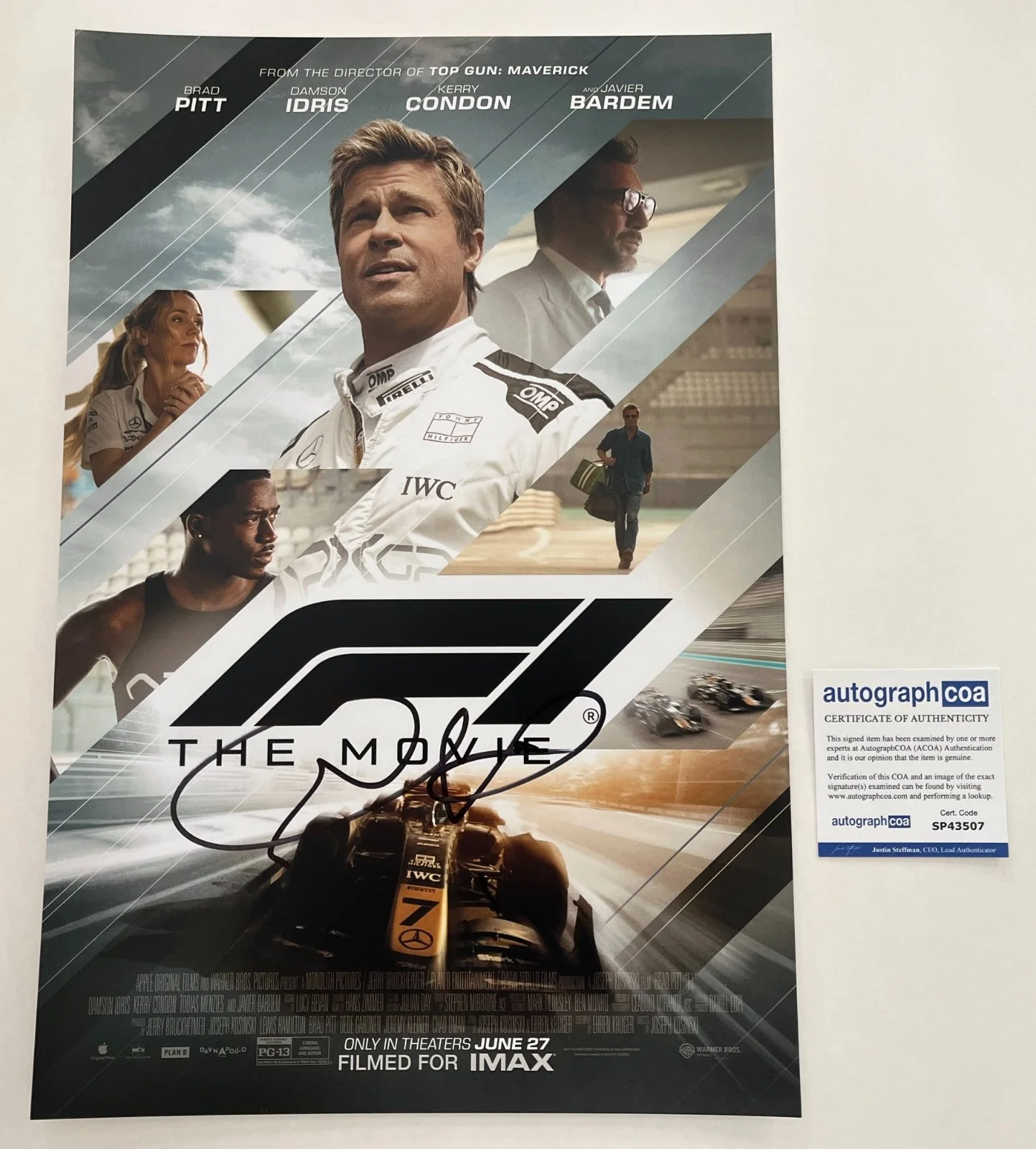 JOSEPH KOSINSKI F1 DIRECTOR SIGNED AUTOGRAPH 12x18 PHOTO w/EXACT VIDEO PROOF COA, изображение 3