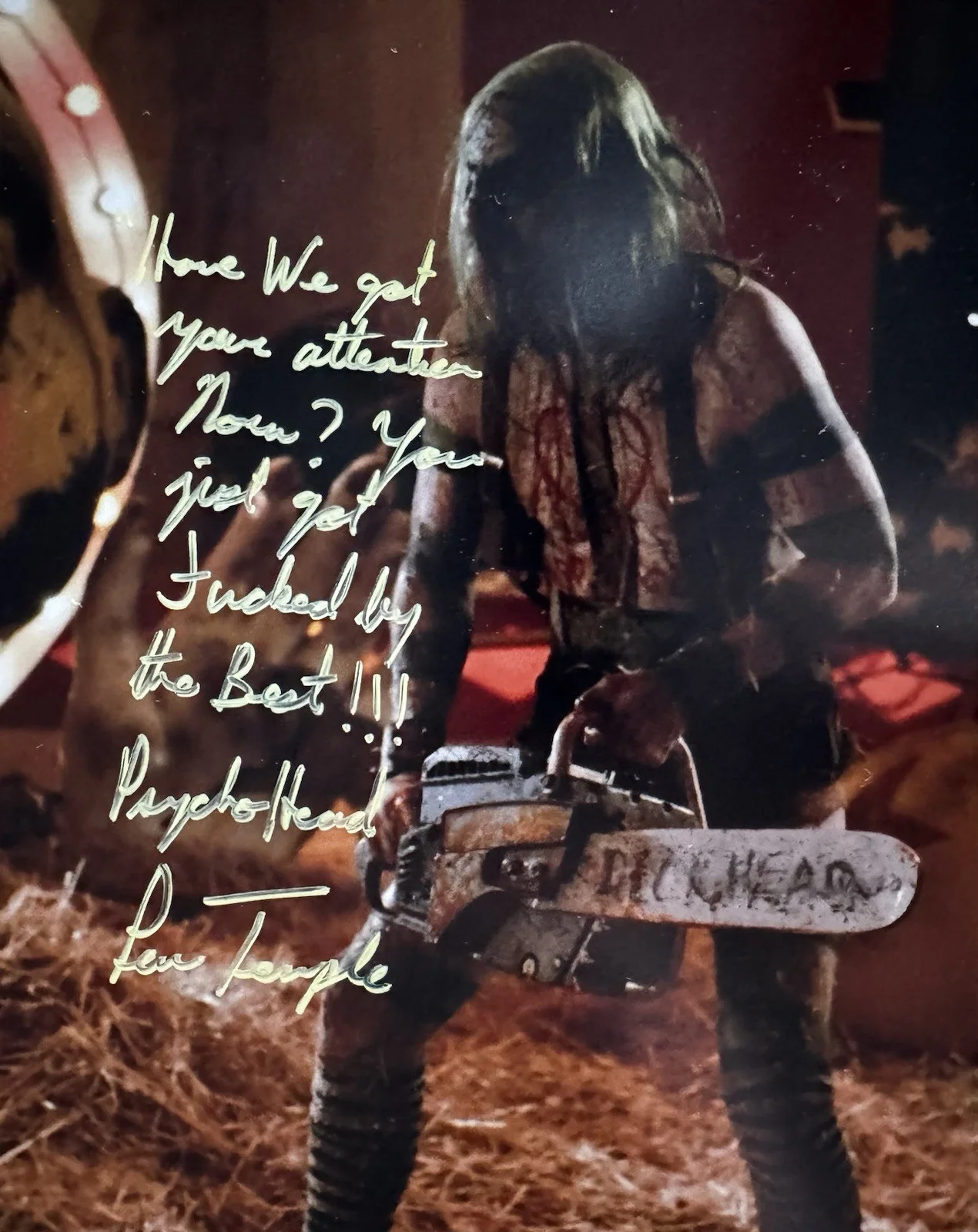 Lew Temple — Lew Temple Signed 8x10 Photo Psycho Head Axel The Walking Dead COA Inscribed