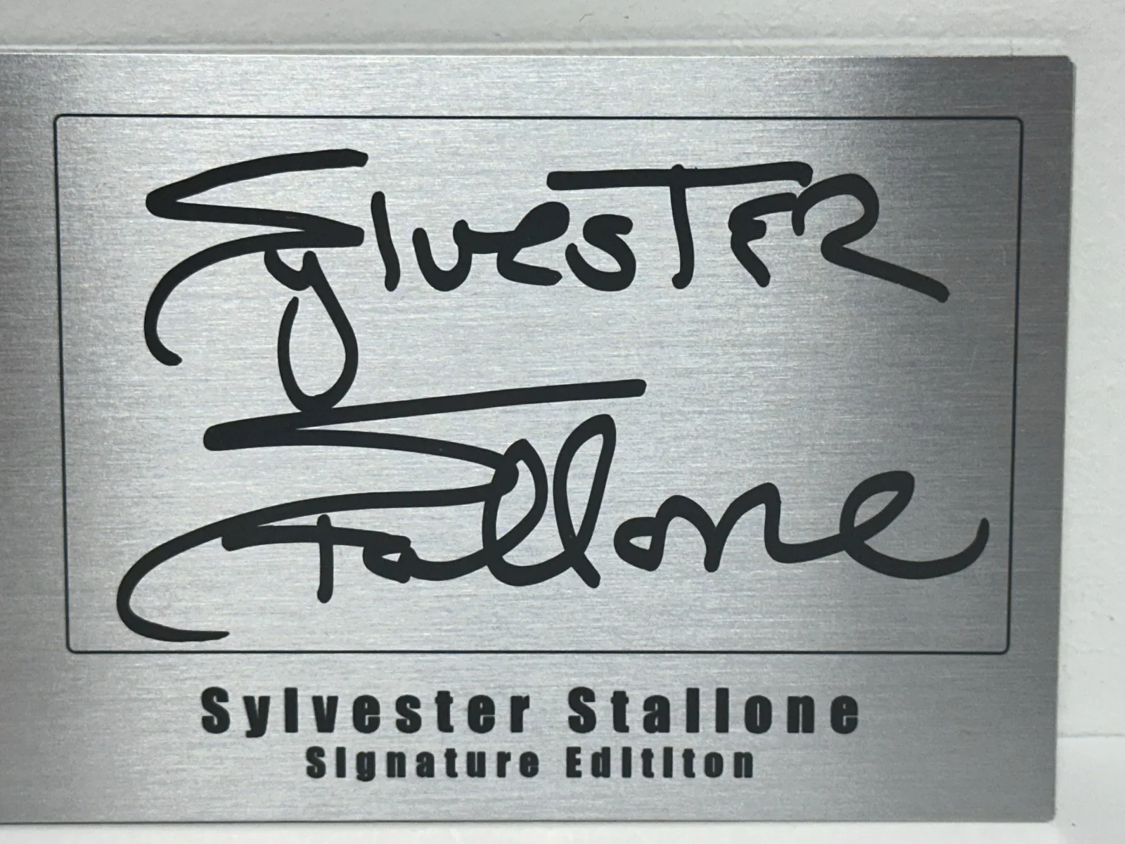 Sylvester Stallone — Sylvester Stallone Signed Rambo Sideshow Figure Plaque COA FULL NAME SIGNATURE, image 2