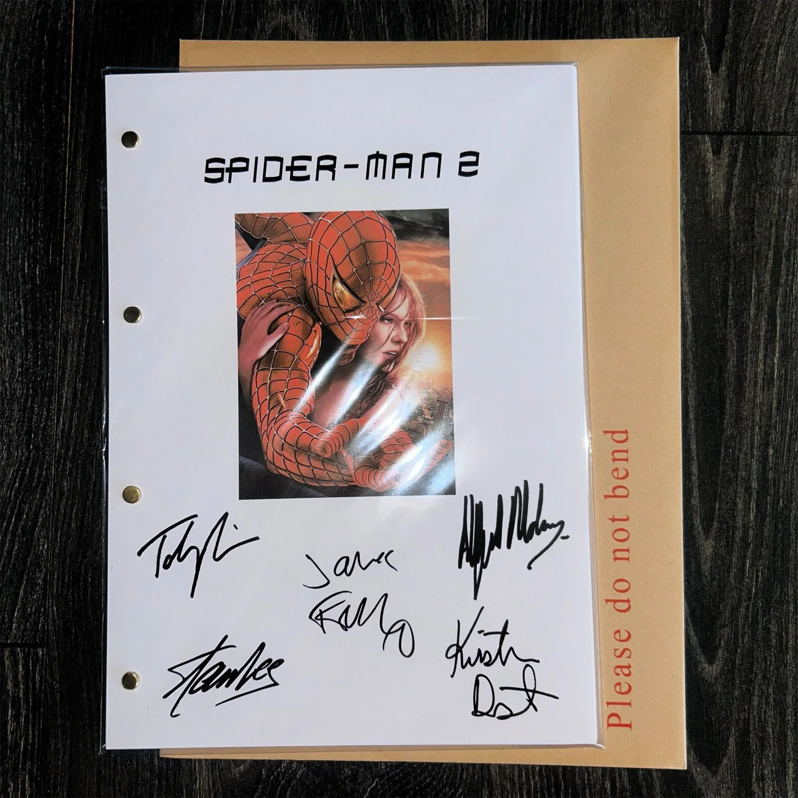 SpiderMan 2 / Movie / Transcript / Script / Screenplay / Autographed reprints, image 2