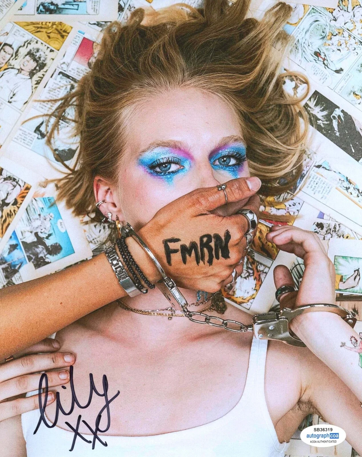 LILYISTHATYOU — Singer LILYISTHATYOU signed 8x10 Photo PROOF d SEXY Hot FMRN Moderation ACOA COA, image 3