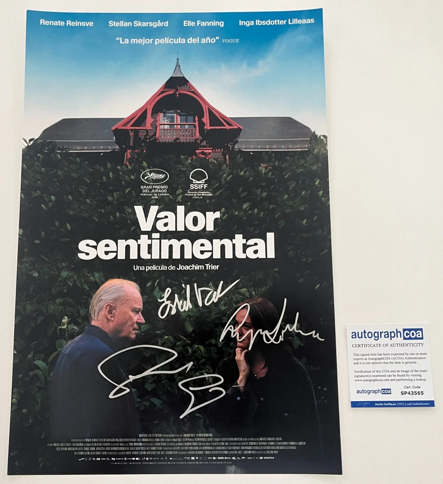 SENTIMENTAL VALUE INGA IBSDOTTER LILLEAAS +2 SIGNED 12x18 PHOTO wEXACT PROOF COA, изображение 2