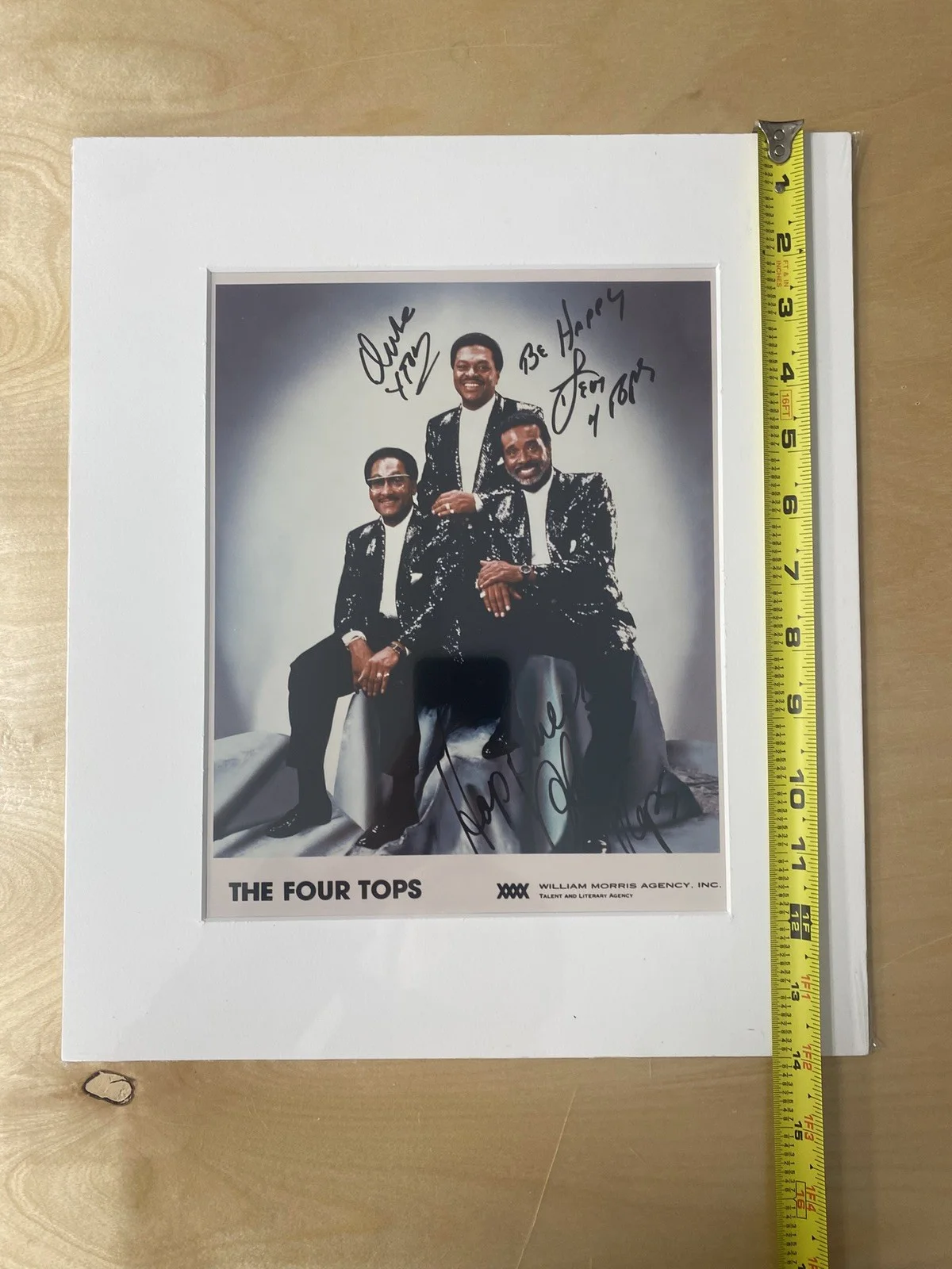 THE FOUR TOPS Band Studio Promo Photo w/ Hand Signature Motown Music, изображение 4