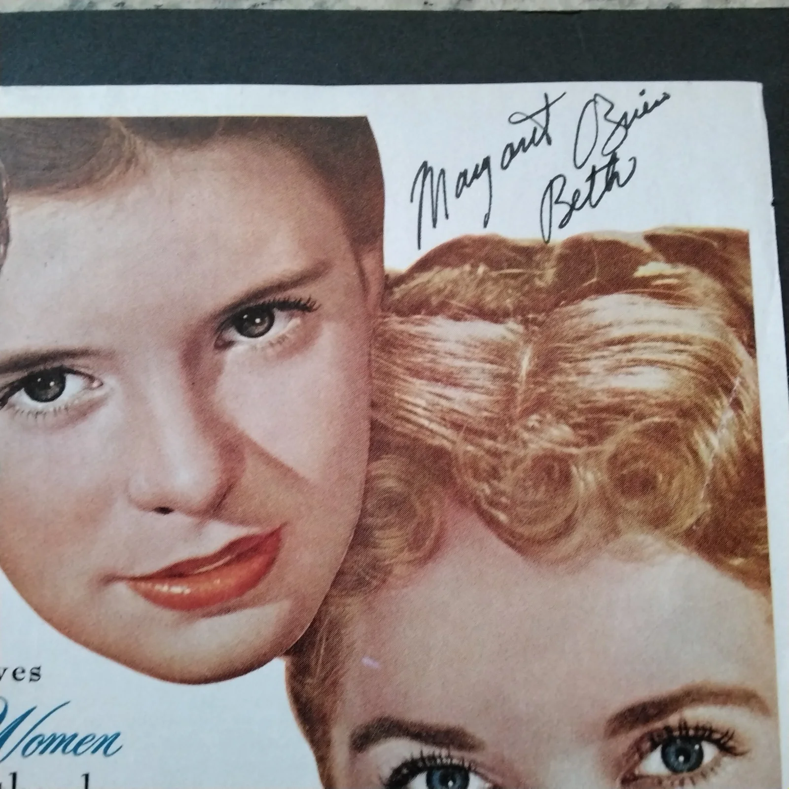 Margaret O'Brien SIGNED 1949 Movie Ad Little Women Liz Taylor June Allison Leigh, изображение 5