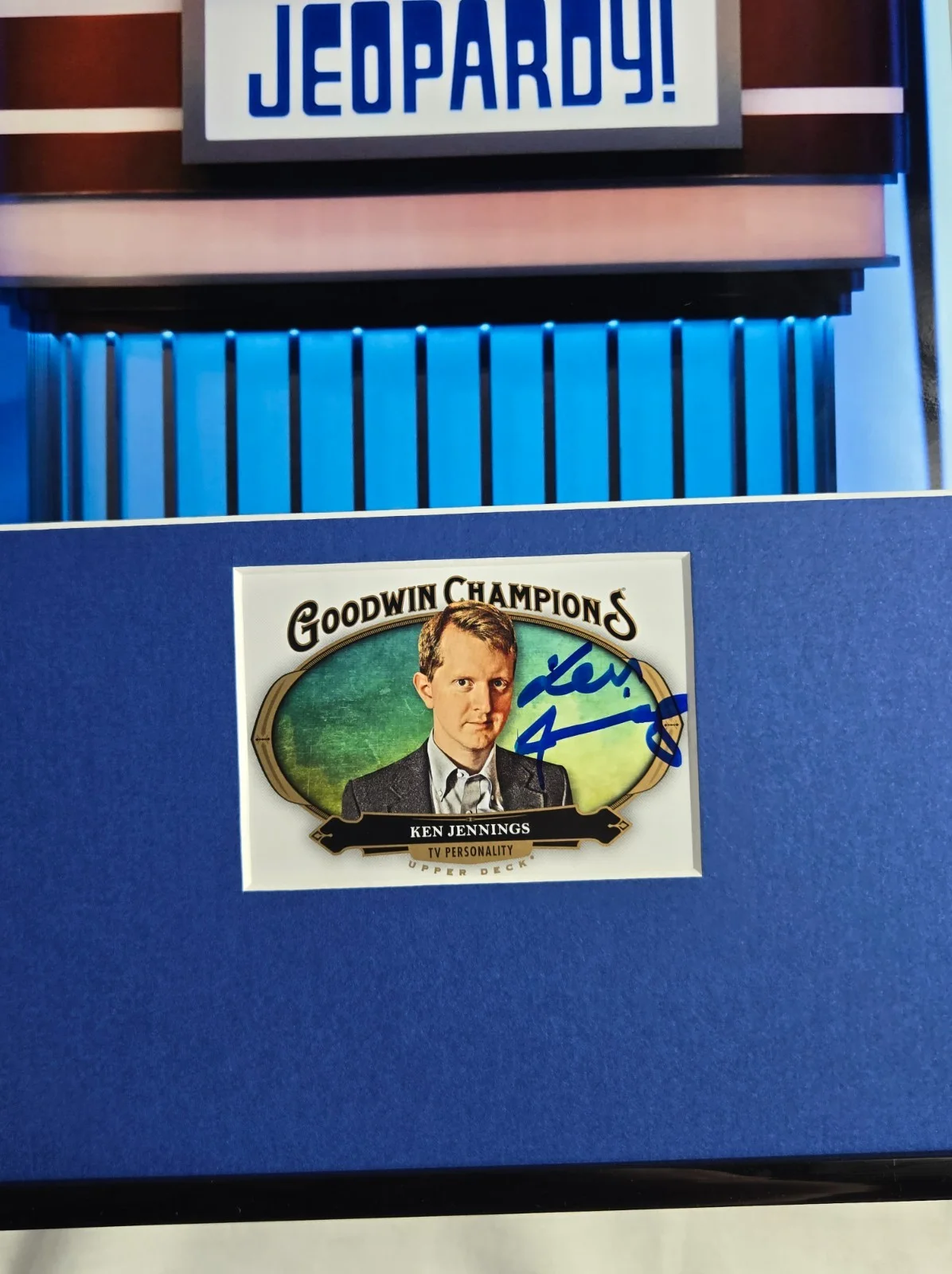 Ken Jennings Signed Photo Display Framed 11x17 Jeopardy, image 2