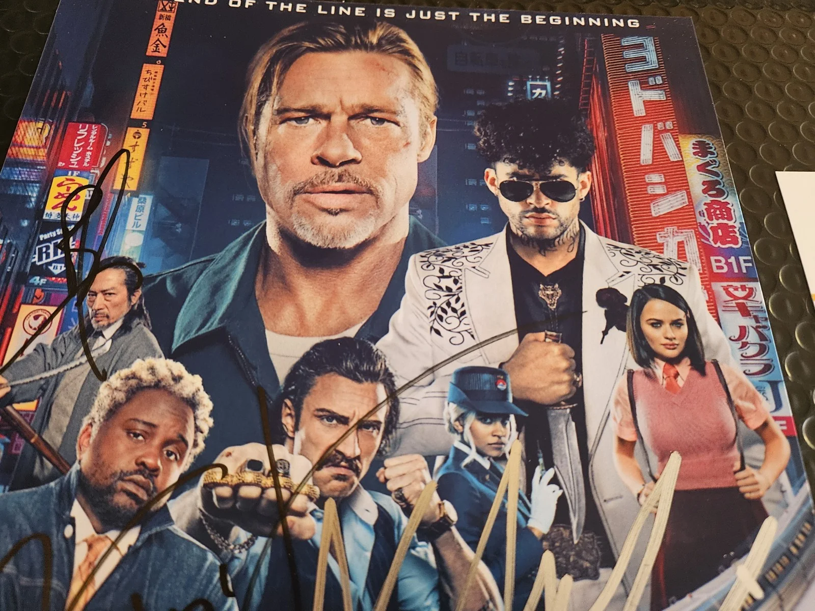 BULLET TRAIN- BRAD PITT, & 2 MORE ORIGINAL AUTOGRAPHS 9X12IN COA ✔️, изображение 5