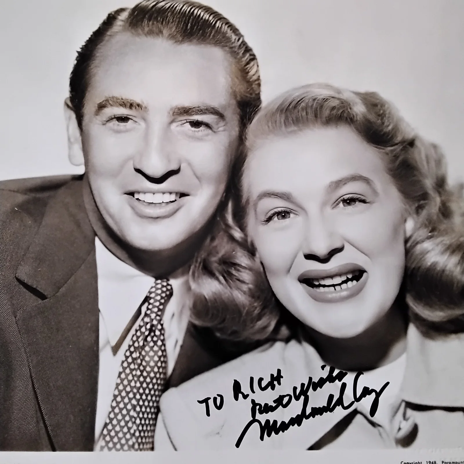 MacDonald Carey SIGNED Photo Film TV Actor Dream Girl Shadow of Doubt The Damned, изображение 3