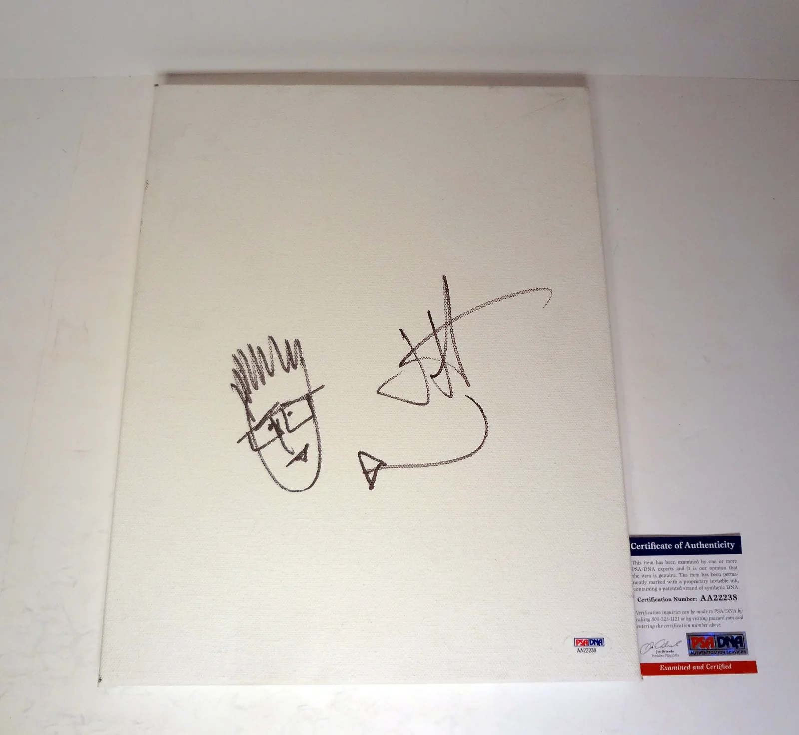 JJ Abrams — JJ Abrams Star Wars Director Signed Autograph Self Sketch Art Canvas PSA/DNA COA