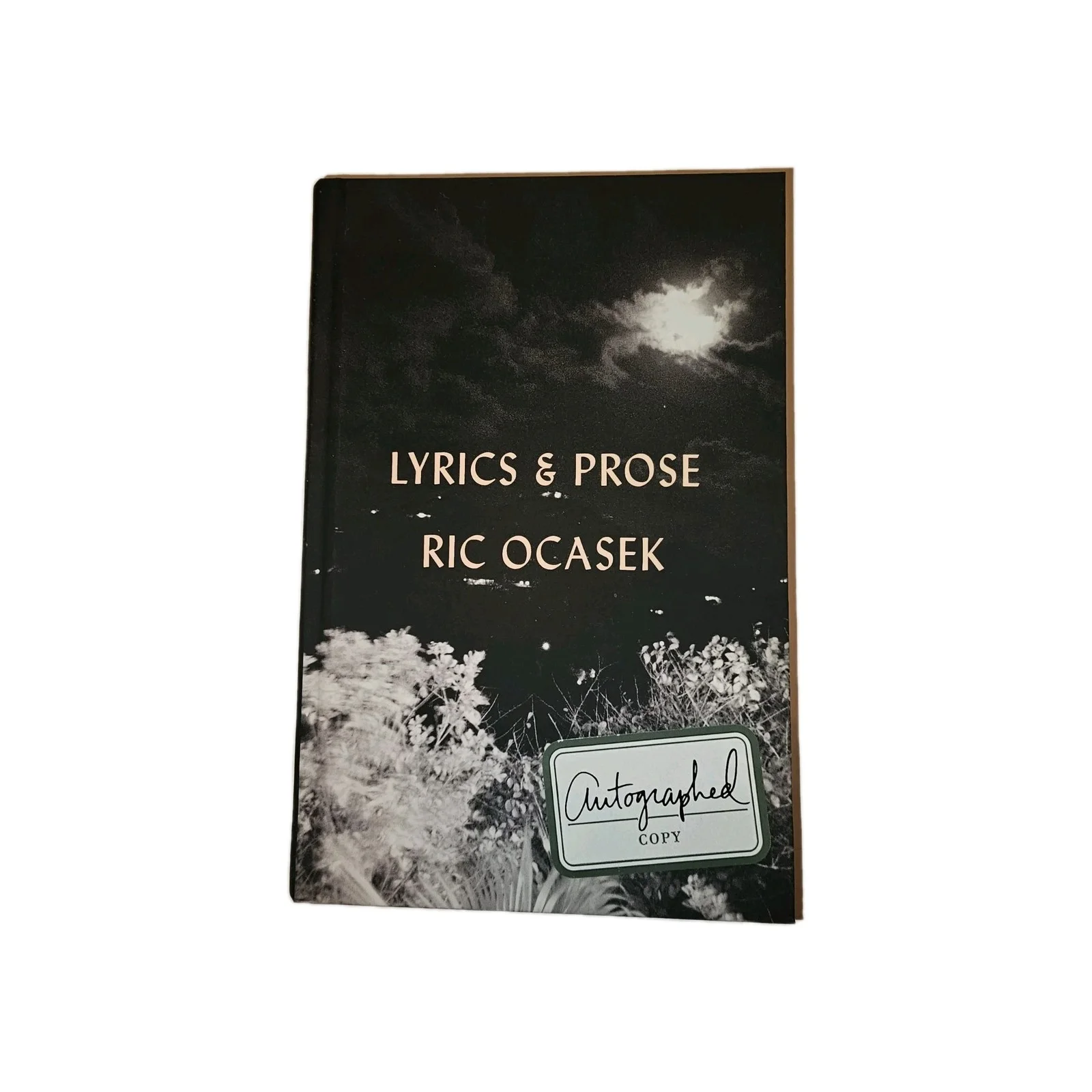 Ric Ocacek Signed Lyrics &Prose Book RARE, image 2