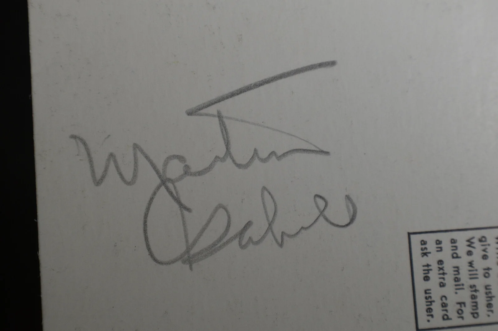 Martin Gabel Autograph on BAKER STREET Postcard, image 2