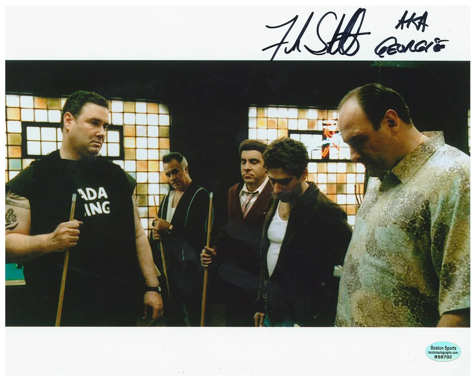 Frank Santorelli — Franks Santorelli Signed 8x10 The Sopranos Photo Inscribed "AKA Georgie" Holo