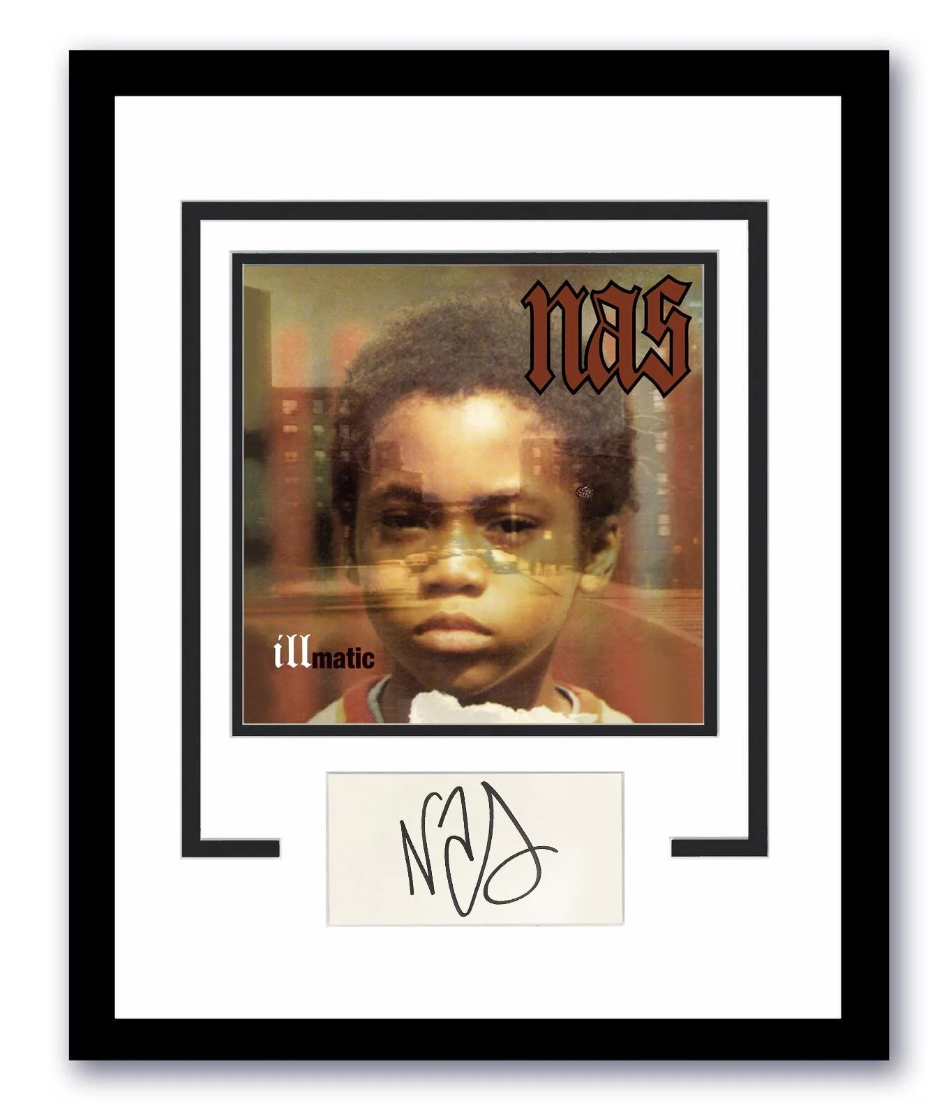 Nas — Illmatic Nas Autographed Signed 11x14 Framed Photo Hip-Hop Rap Legend QB ACOA