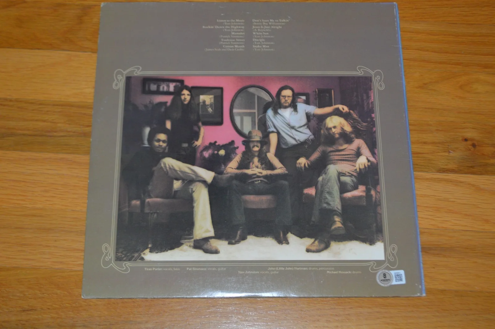 Doobie Brothers Simmons /Johnston /Knudsen Signed "Toulouse Street" LP ~ BGS LOA, изображение 5