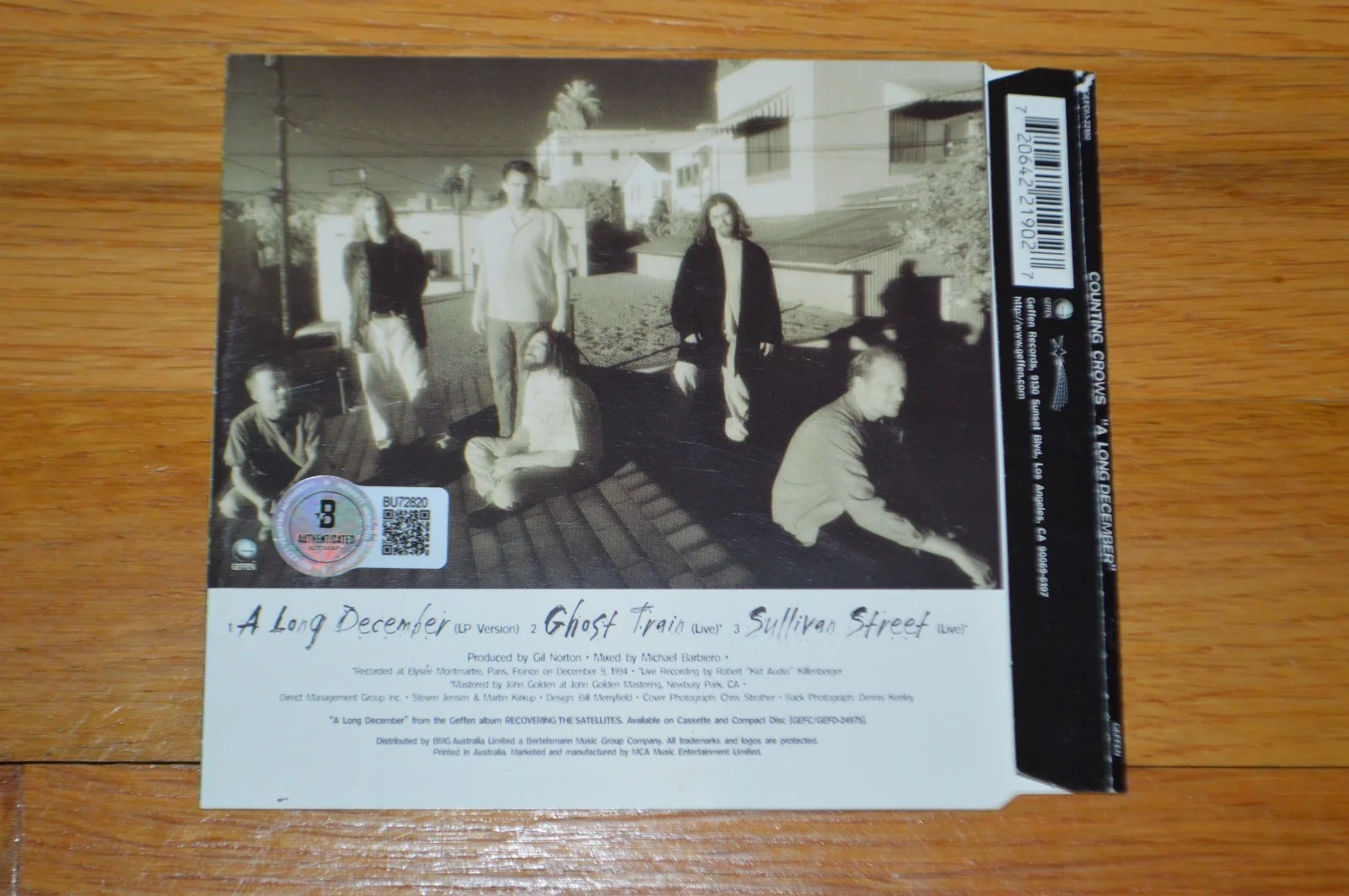 Counting Crows Adam Duritz Signed "A Long December" CD Cover w/ Beckett Hologram, image 2