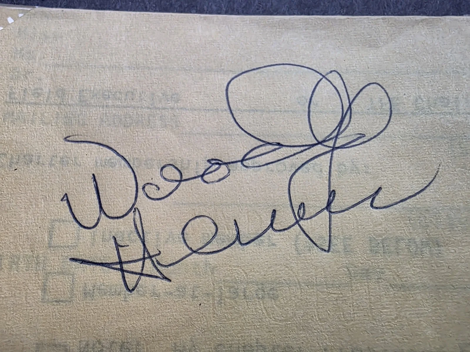 Woody Herman Signed Autograph with Note – Jazz Band Leader (Not Authenticated), image 3
