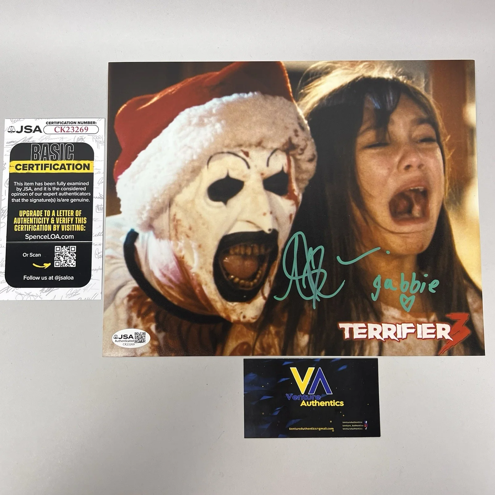 Antonella Rose — Antonella Rose Signed Terrifier 3 Gabbie Photo Autograph w/ JSA COA, изображение 2