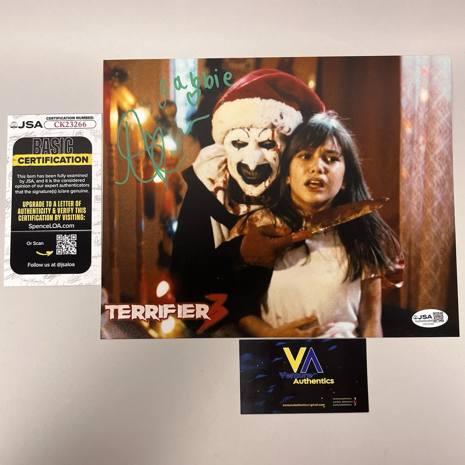 Antonella Rose — Antonella Rose Signed Terrifier 3 Gabbie Photo Autograph w/ JSA COA, image 3