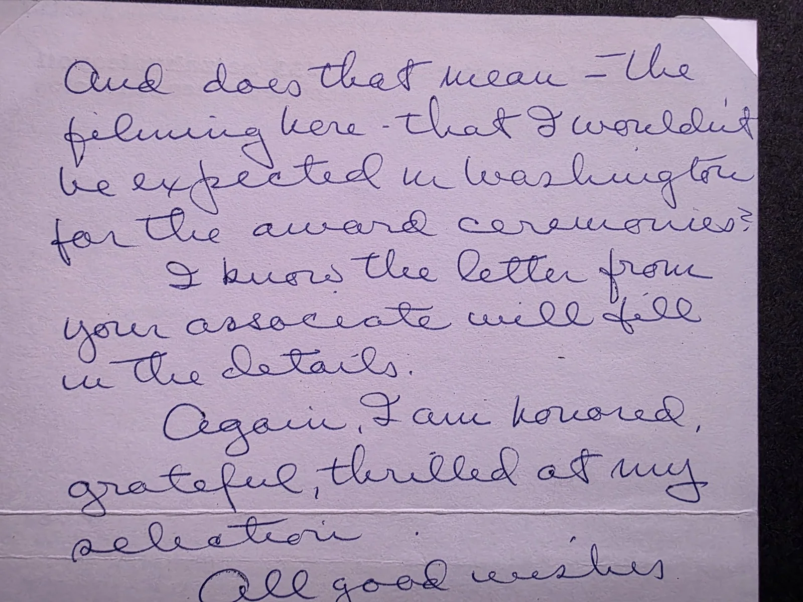 Helen Hayes — Helen Hayes Handwritten Note – Autograph (Not Authenticated) – Theater & Film Ic, изображение 2