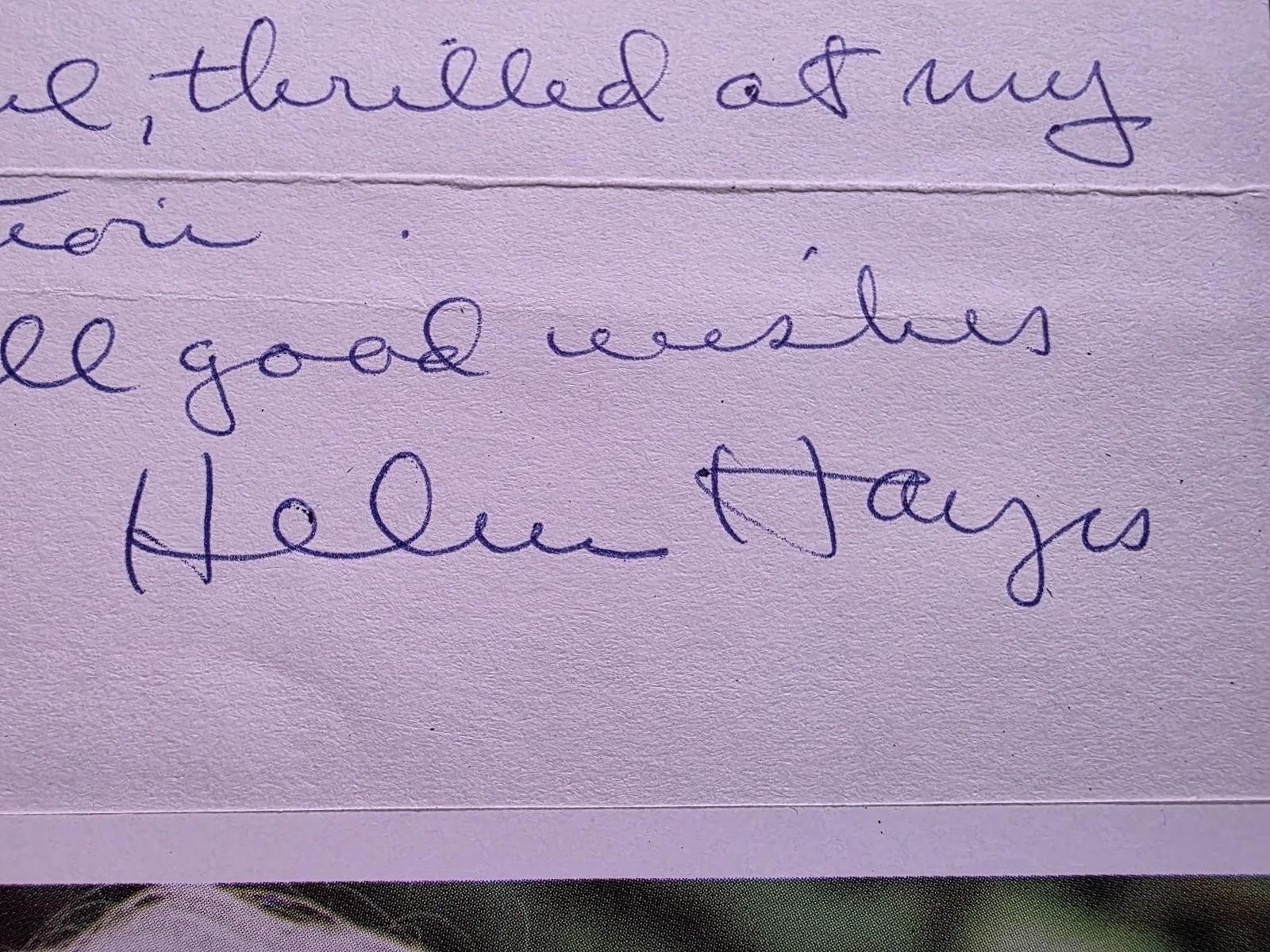 Helen Hayes — Helen Hayes Handwritten Note – Autograph (Not Authenticated) – Theater & Film Ic, изображение 3
