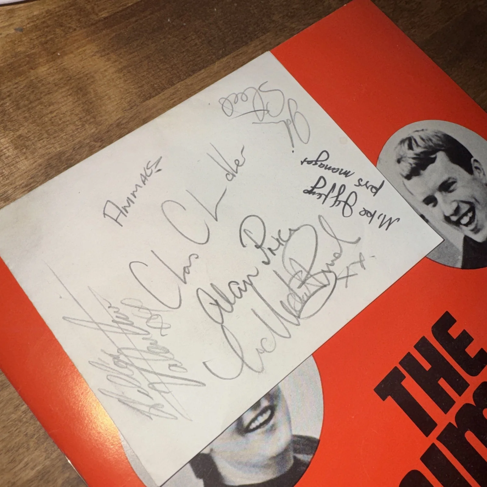 Vintage The Animals Signed Autograph Card w/ Original Brochure, изображение 2
