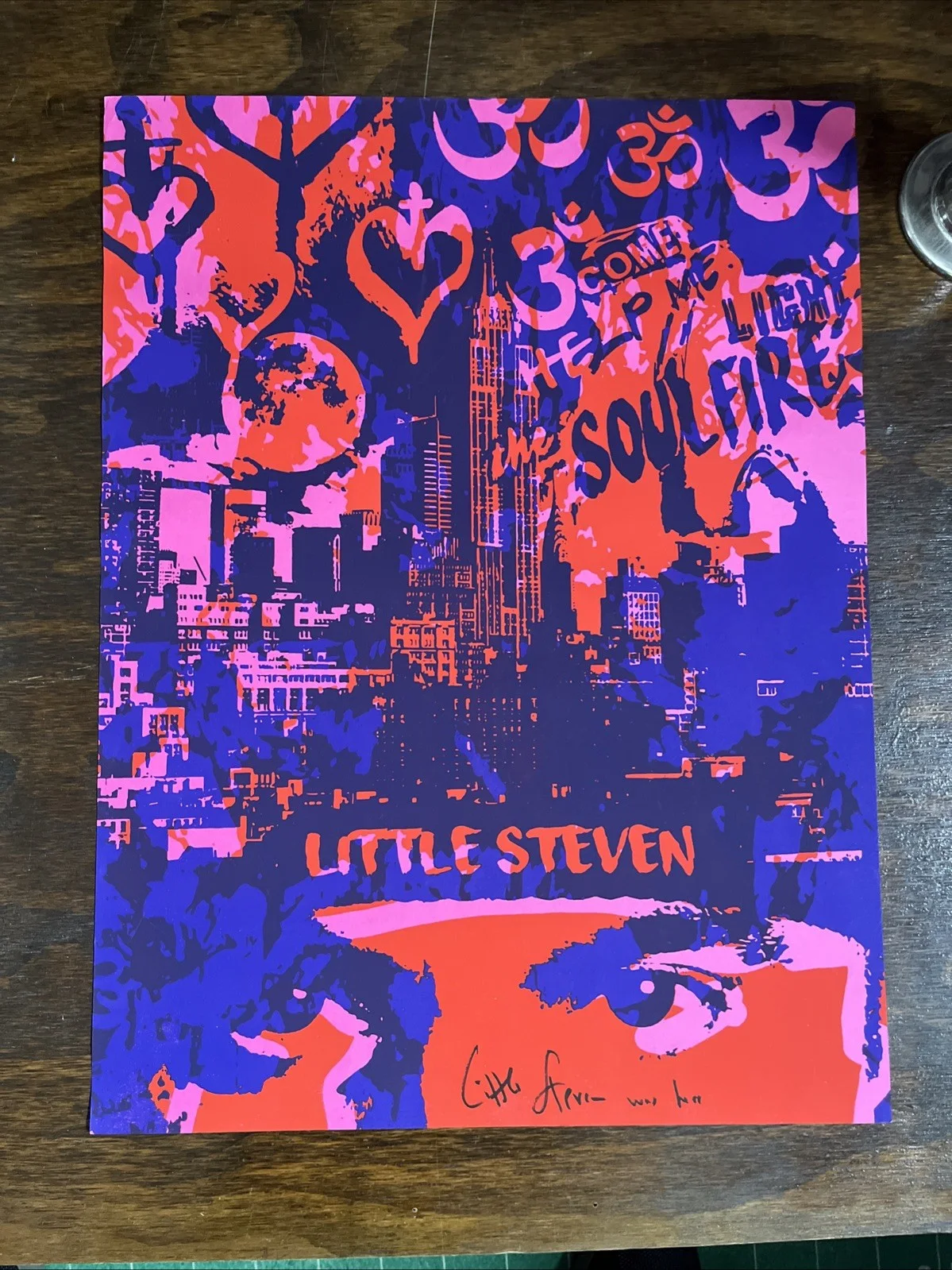 Little Steven Van Zandt Soul Fire Lithograph Poster Signed Autographed Sopranos, image 3