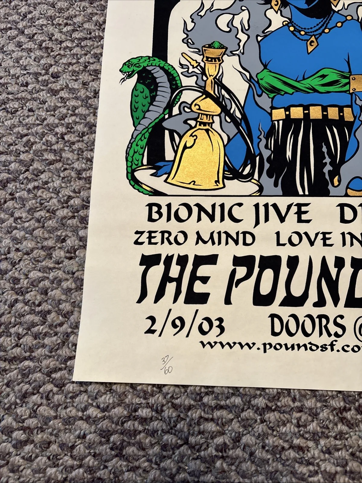 Vintage Concert Poster “Insolence”/ Bionic Drive Signed/#, image 4