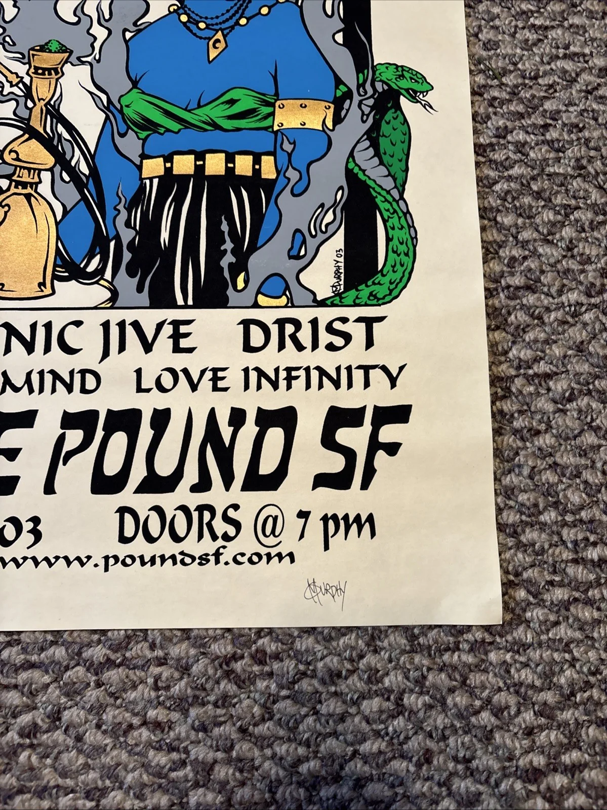 Vintage Concert Poster “Insolence”/ Bionic Drive Signed/#, image 5