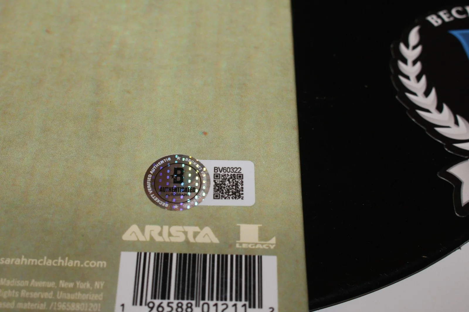 SARAH MCLACHLAN SIGNED 'FUMBLING TOWARDS ECSTASY' ALBUM VINYL RECORD BECKETT COA, изображение 2