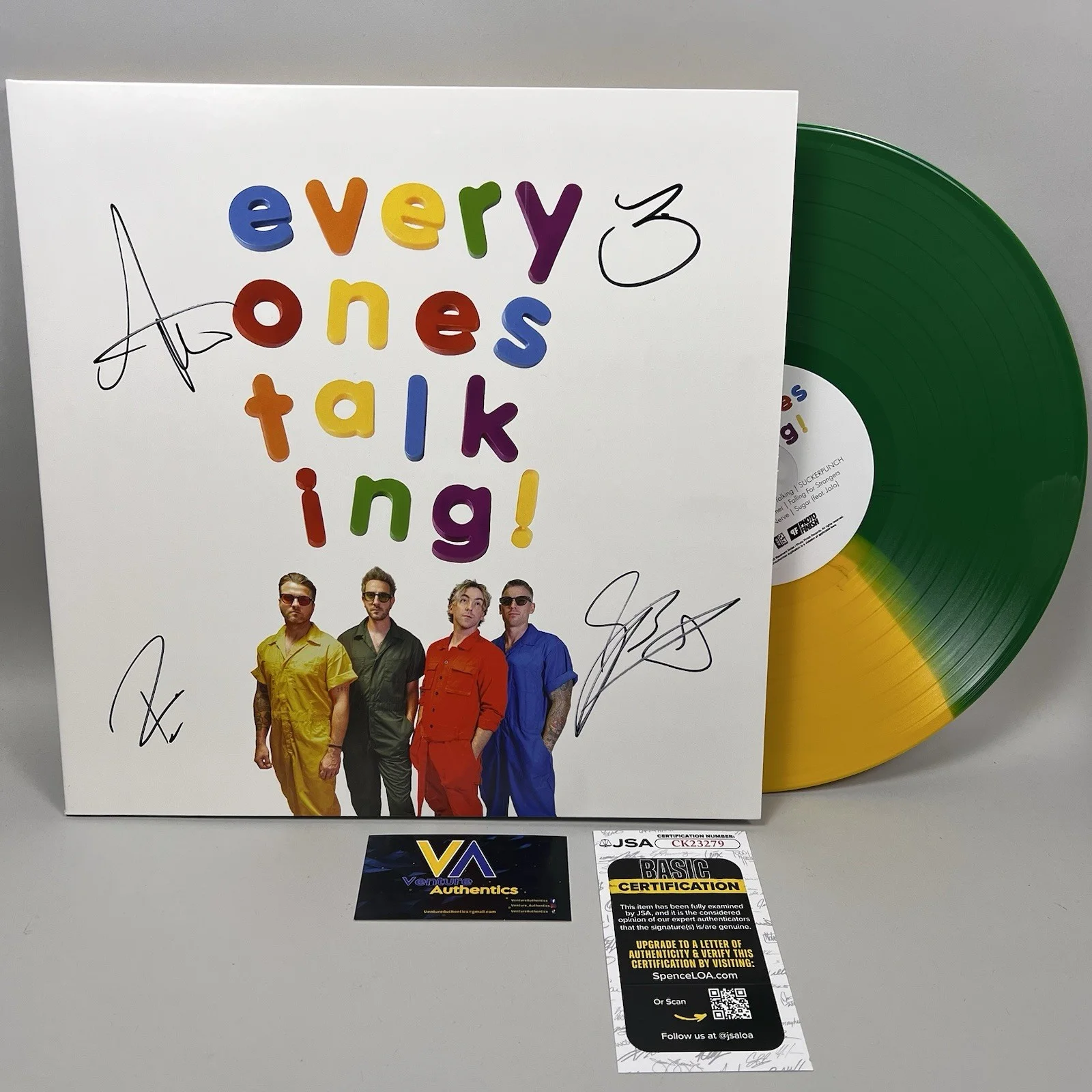 ALL TIME LOW Signed "Everyone's Talking!" LP Vinyl Record w/ JSA COA, image 4