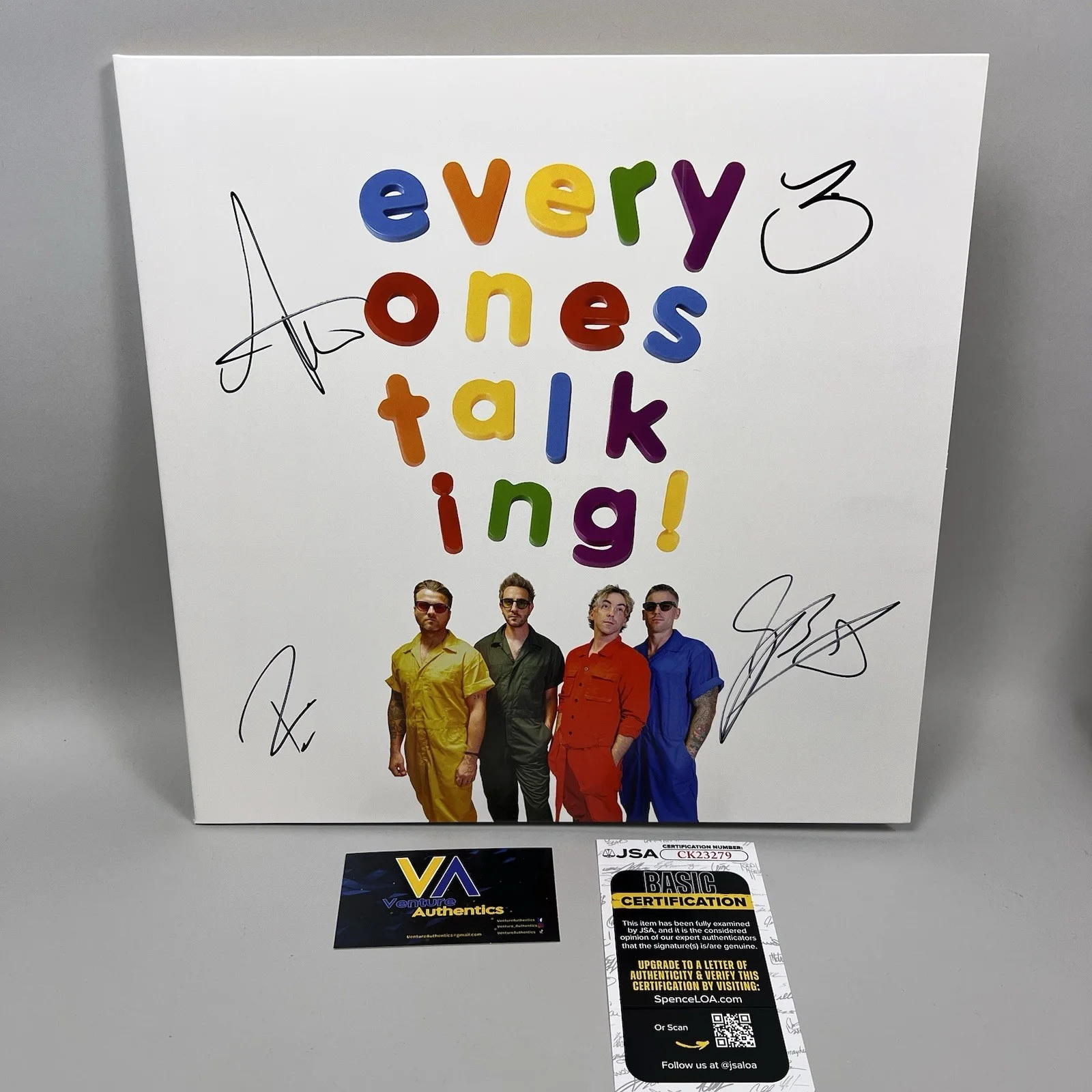 ALL TIME LOW Signed "Everyone's Talking!" LP Vinyl Record w/ JSA COA, image 5