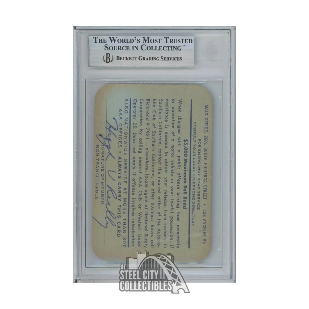 Hugh Reilly Autographed AAA Membership Card - BAS (Lassie), image 2