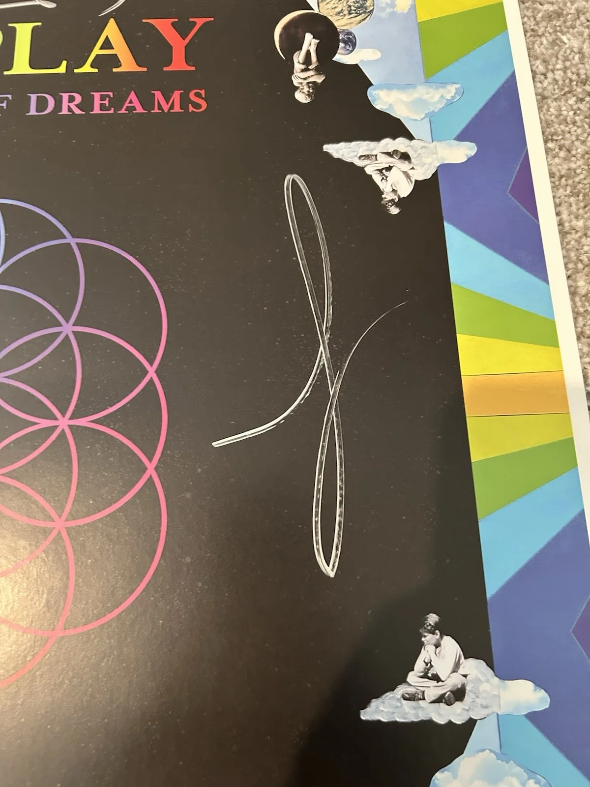 Coldplay + Full Band Signed Autograph + A Head Full Of Stars Vinyl Lithograph, image 4