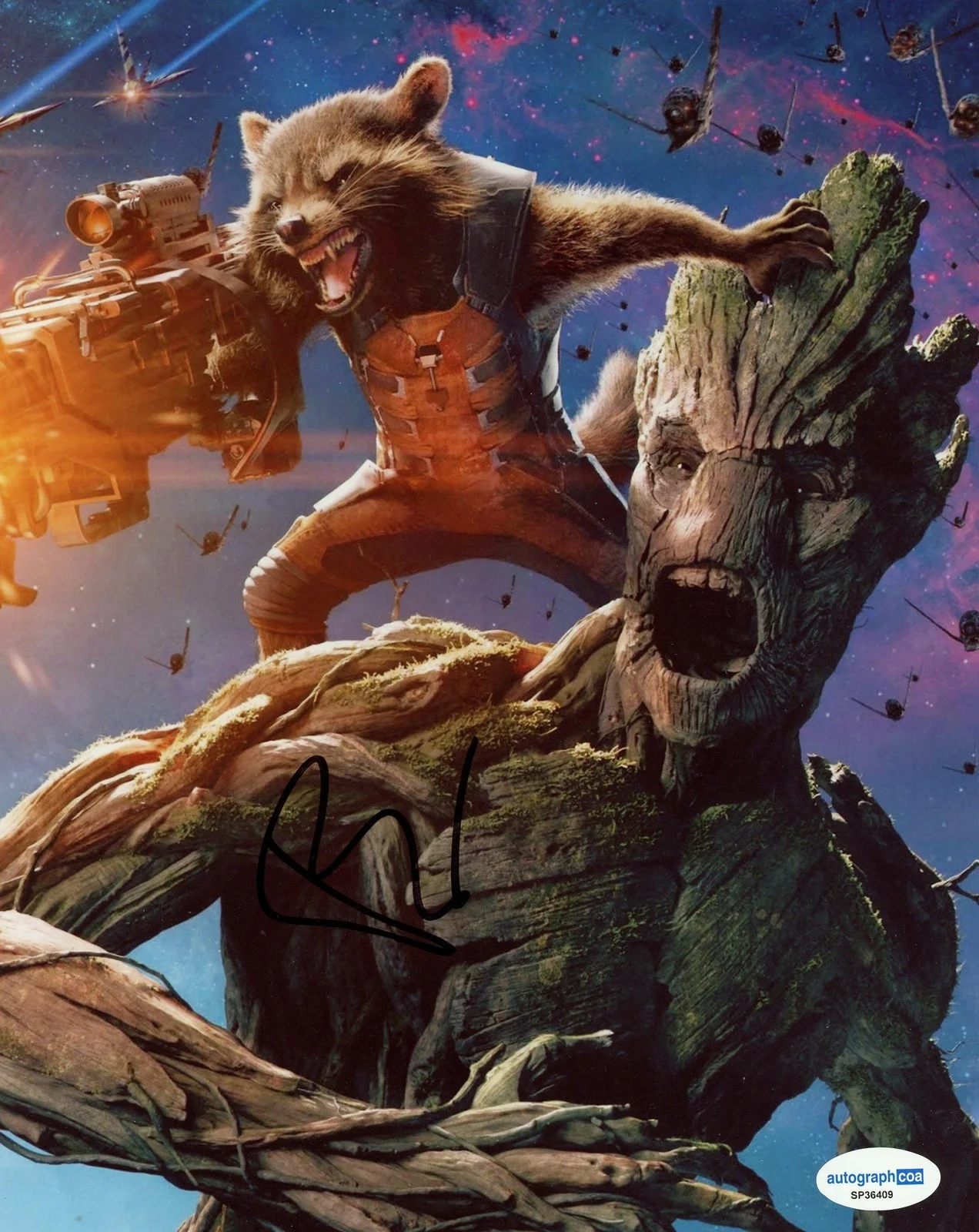 Bradley Cooper — Bradley Cooper "Guardians of the Galaxy" AUTOGRAPH Signed Rocket 8x10 Photo ACOA, изображение 2