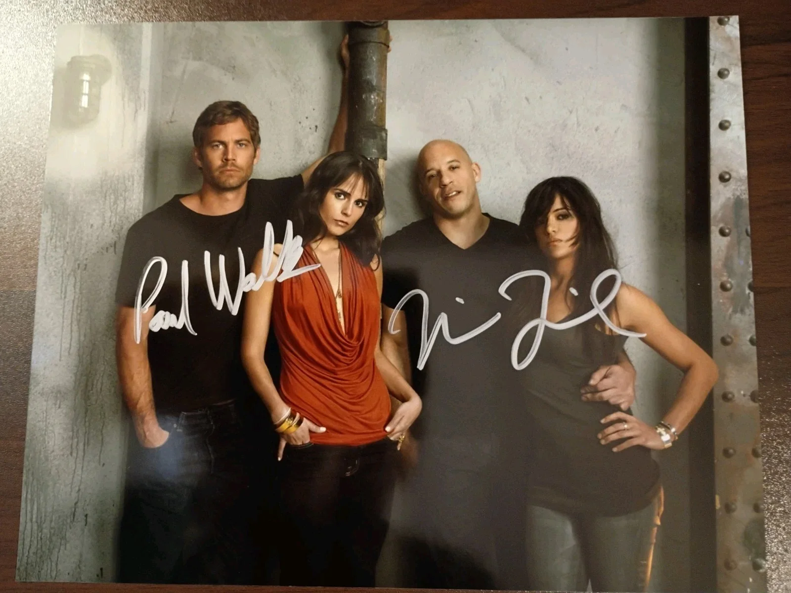 Vin Diesel / Paul Walker — Vin Diesel / Paul Walker Fast and Furious Signed 8x10 COA W/Matching Sticker