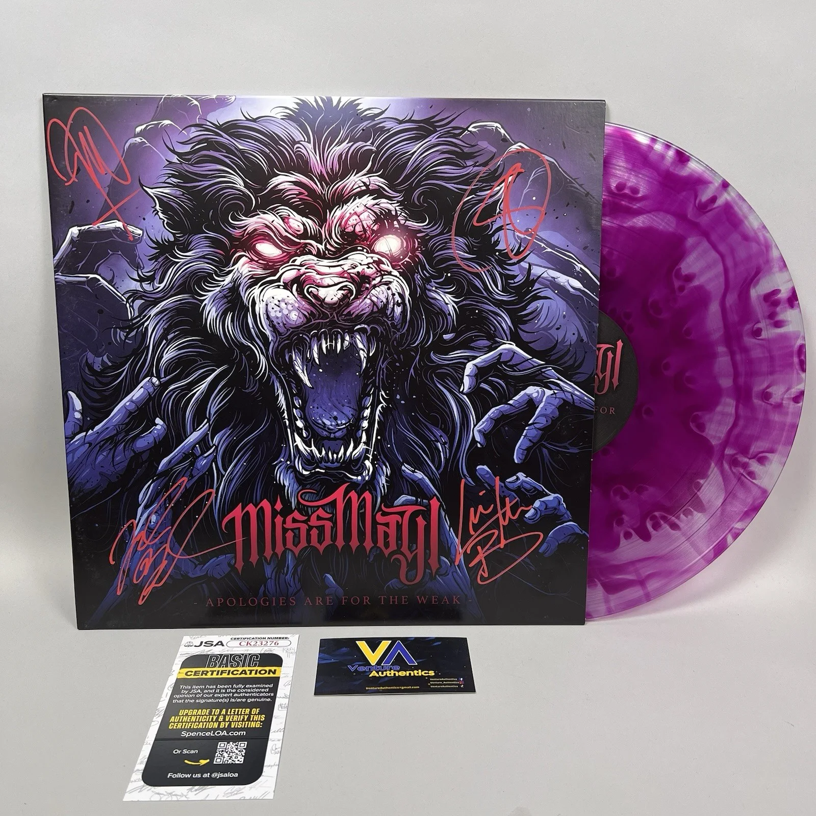 Miss May I — MISS MAY I Signed Apologies Are For The Weak Vinyl Lp Album w/ JSA COA