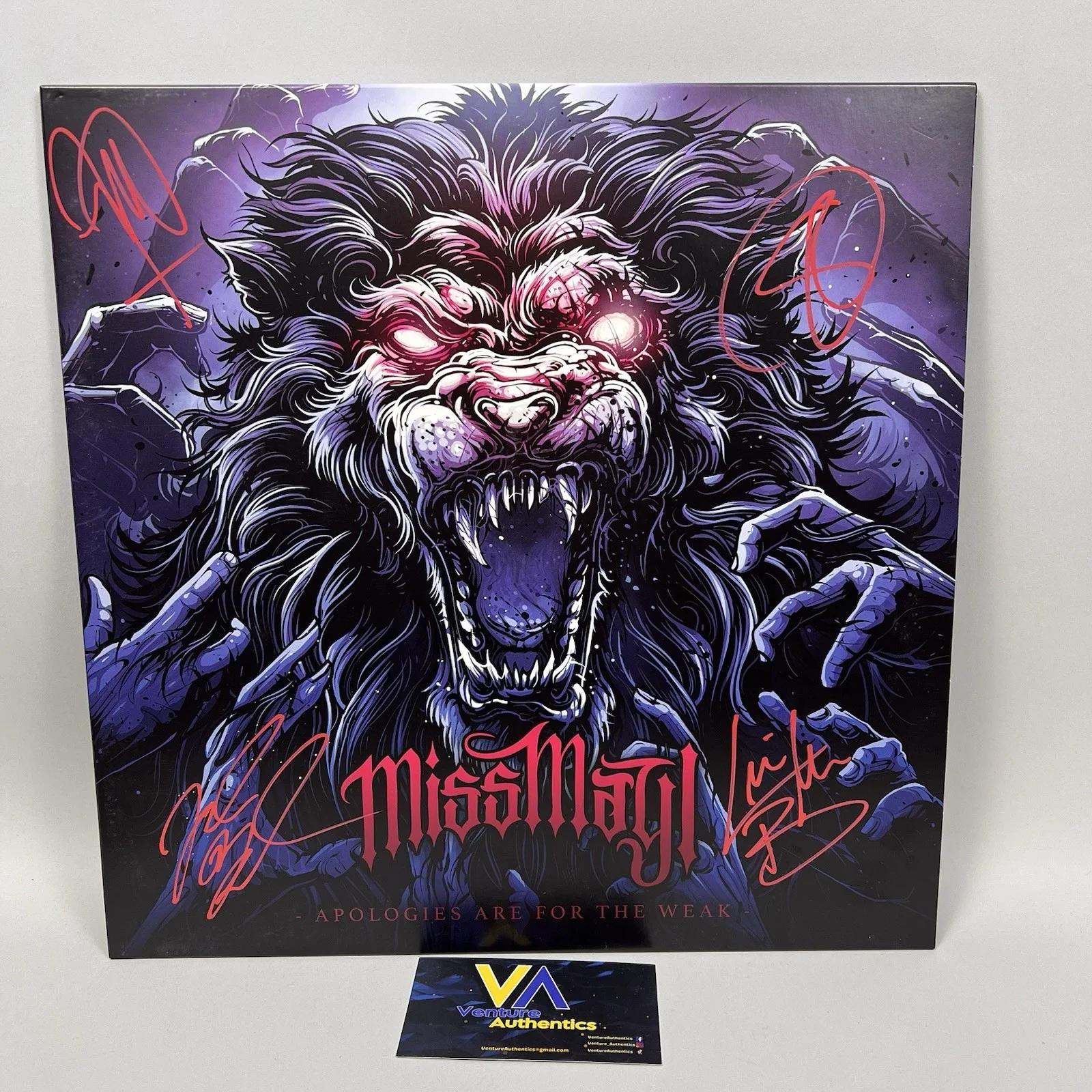 Miss May I — MISS MAY I Signed Apologies Are For The Weak Vinyl Lp Album w/ JSA COA, image 2