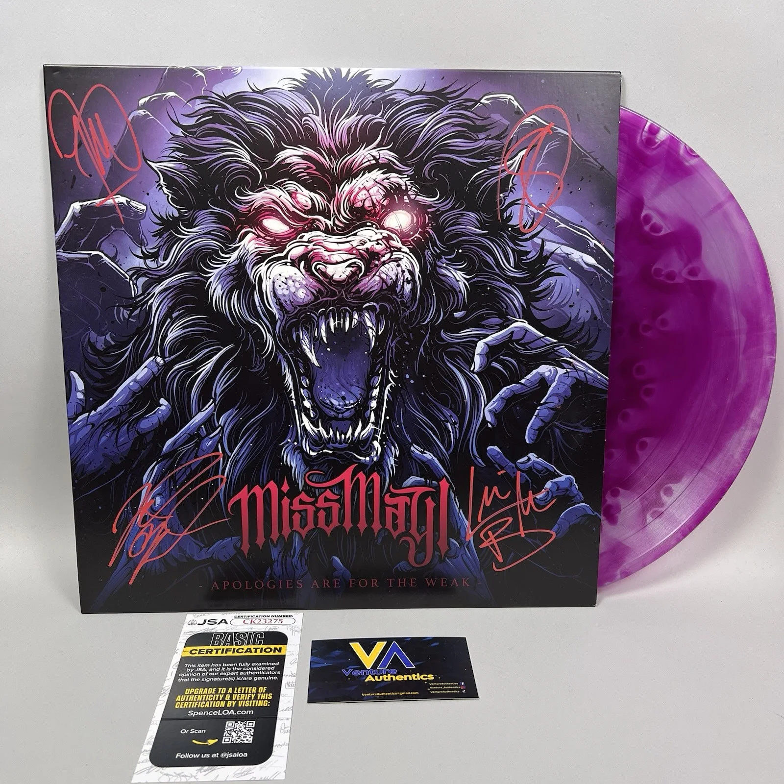 Miss May I — MISS MAY I Signed Apologies Are For The Weak Vinyl Lp Album w/ JSA COA, image 4