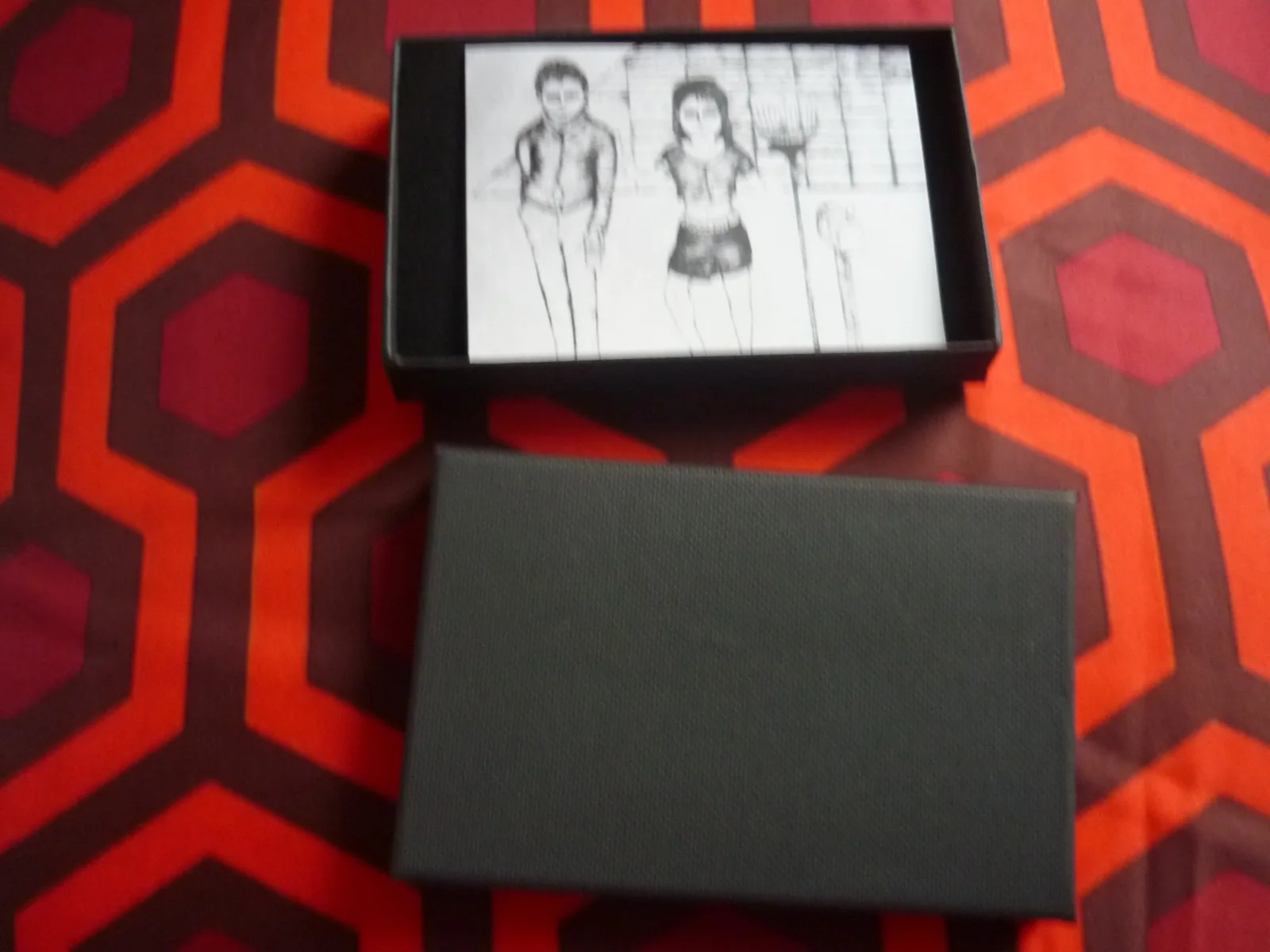replica prop boxed Malibu 1985 madonna sean penn wedding invite drawing, image 4