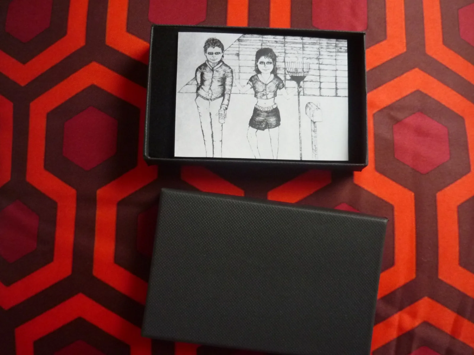 replica prop boxed Malibu 1985 madonna sean penn wedding invite drawing, image 5