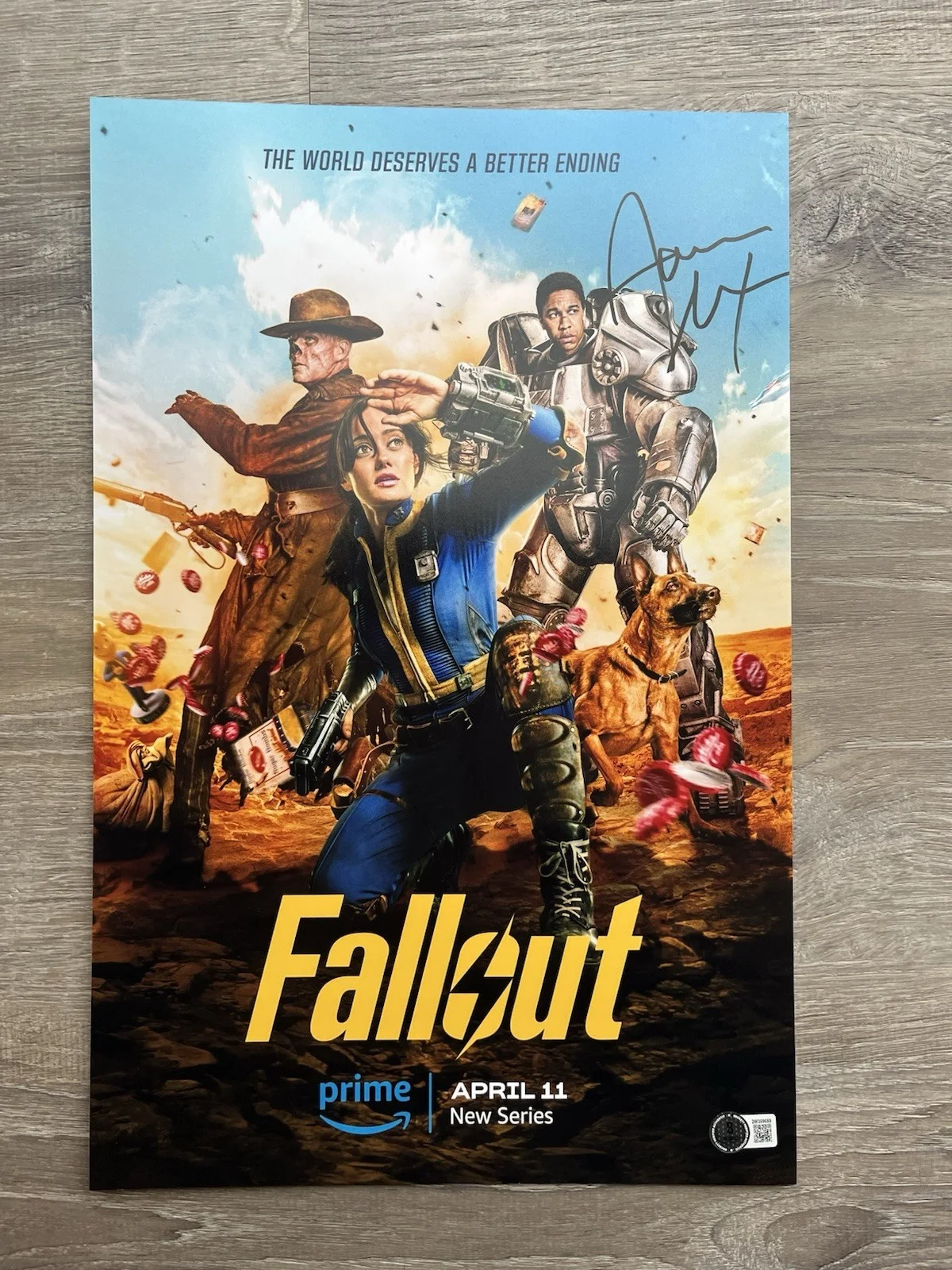 Aaron Moten — Aaron Moten Signed Fallout 11x17 Photo Beckett COA Maximus, изображение 2