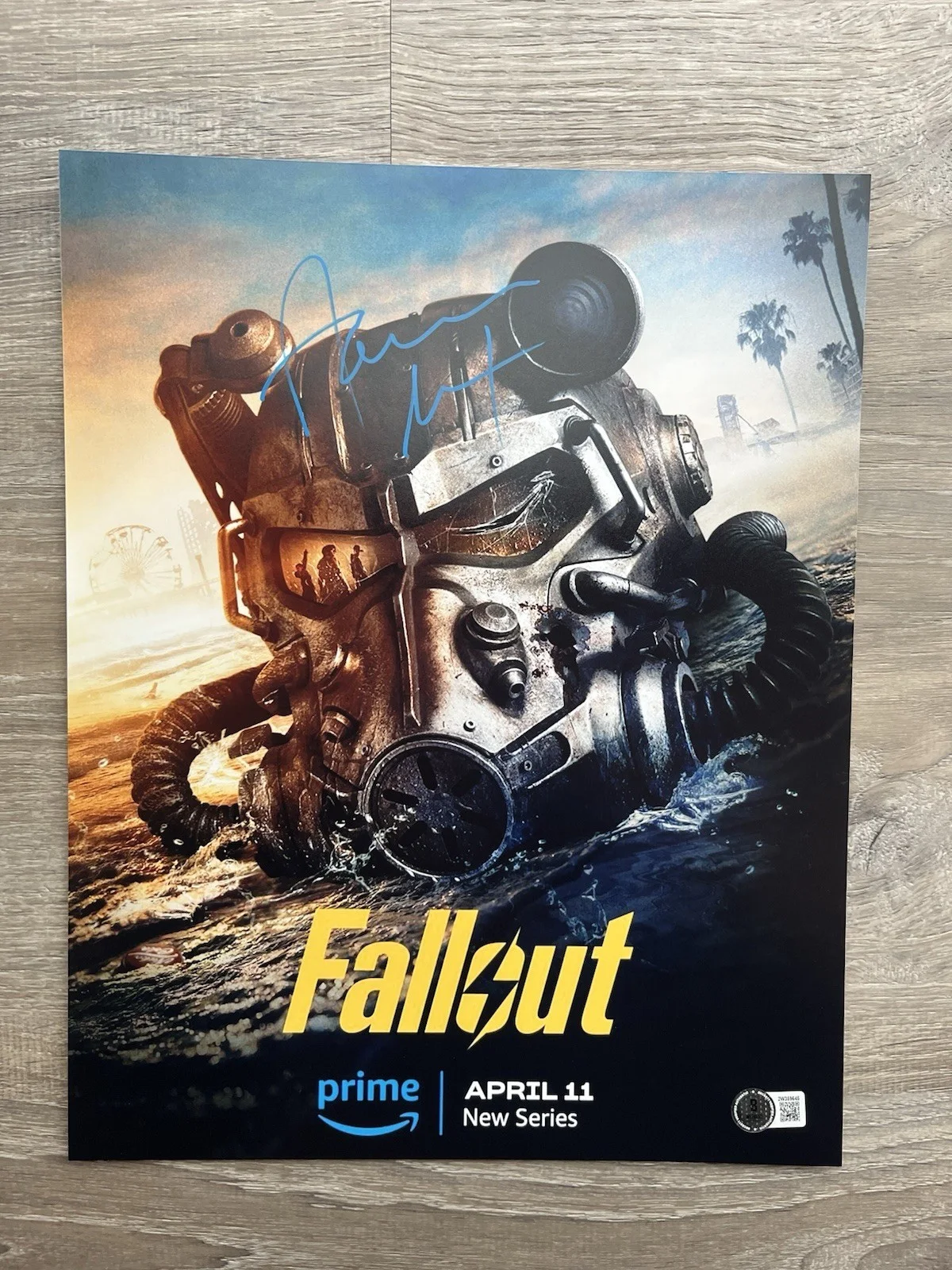 Aaron Moten — Aaron Moten Signed Fallout 11x14 Photo Beckett COA Maximus Brotherhood Of Steel, изображение 2