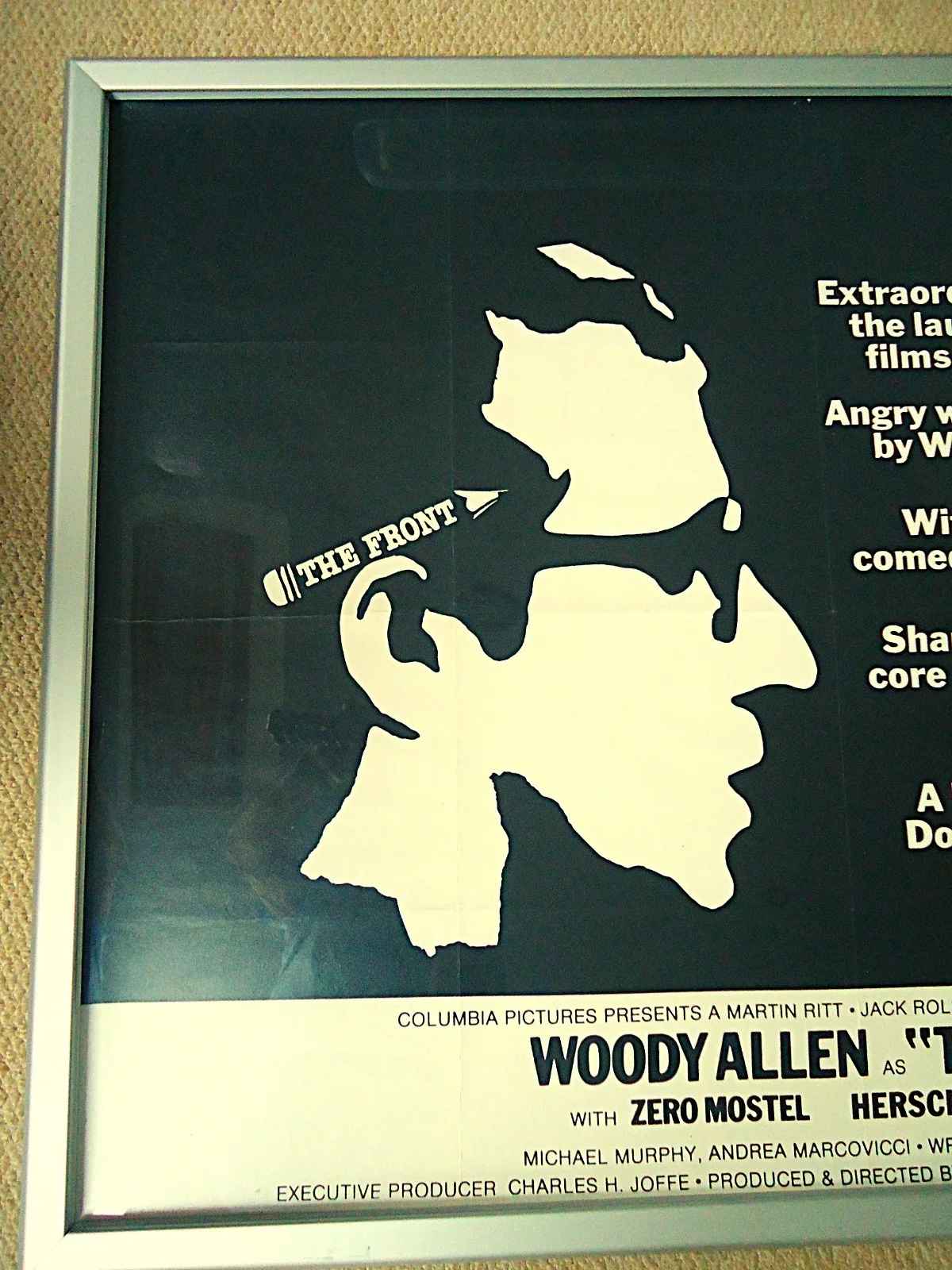 THE FRONT UK QUAD FILM POSTER 1976 VINTAGE WOODY ALLEN 50 YRS OLD RARE ORIGINAL, изображение 3