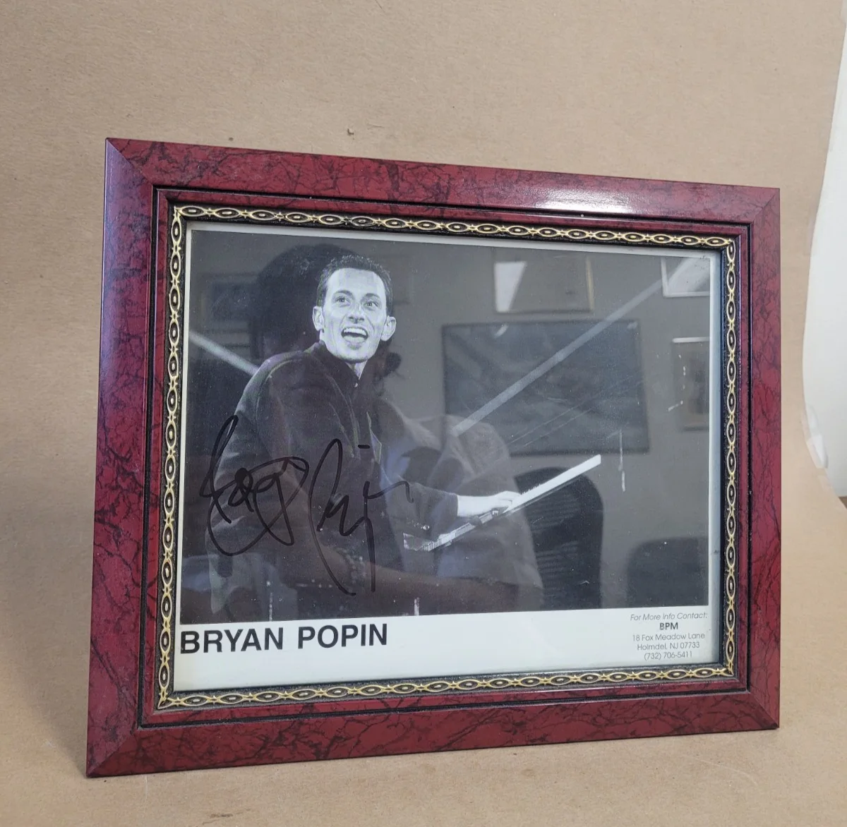 Inspirational BRYAN POPIN Signed 1994 AUTOGRAPHED Photo Gospel "You Can Make It", image 2