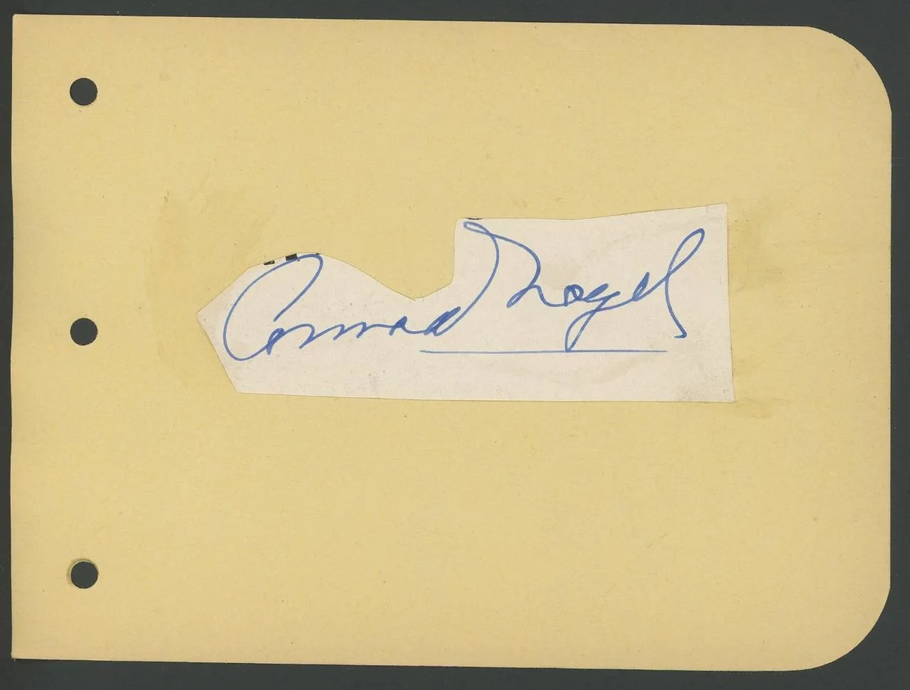Conrad Nagel — CONRAD NAGEL (1897-1970) autograph cut on album page | "Quality Street" - signed