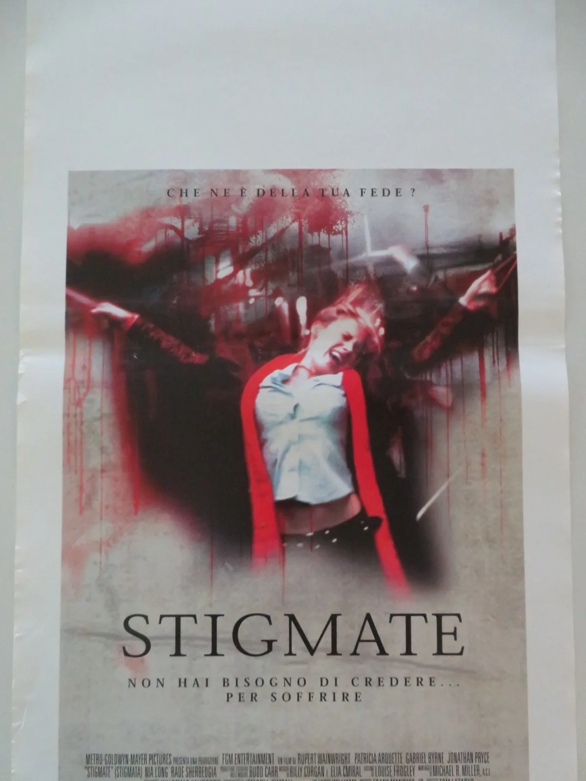 STIGMATA ITALIAN LOCANDINA POSTER PATRICIA ARQUETTE GABRIEL BYRNE 2000, изображение 3
