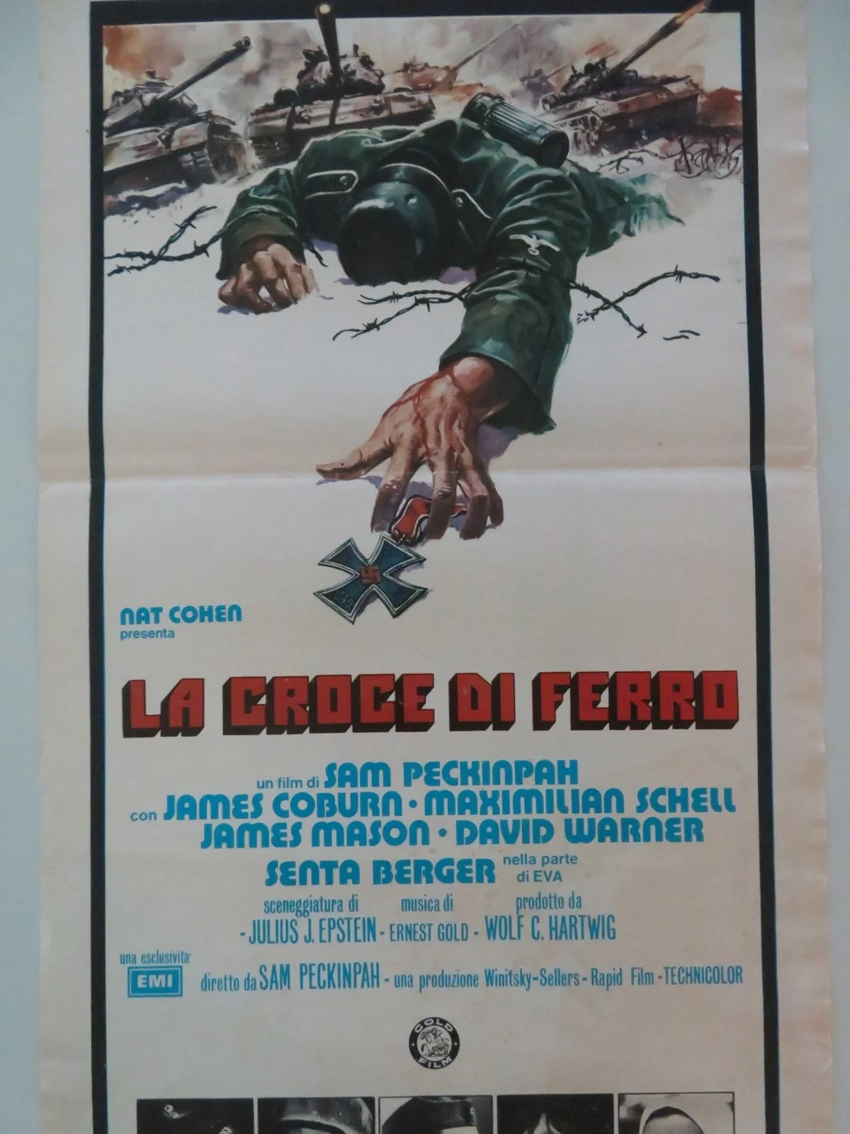 CROSS OF IRON ITALIAN LOCANDINA POSTER JAMES COBURN JAMES MASON 1977, изображение 3