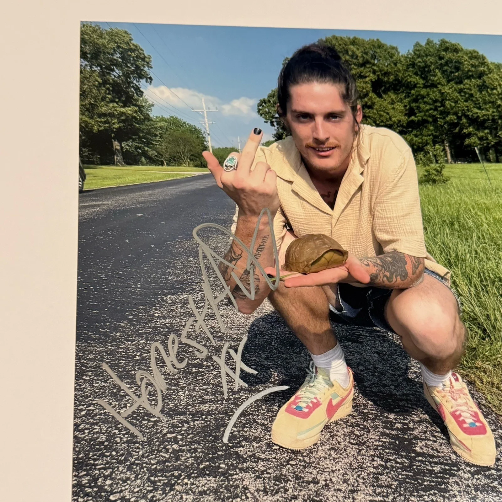 HONESTAV SIGNED CRY BABY 12x12 HARA KIRI PHOTO RAPPER JSA COA, image 2
