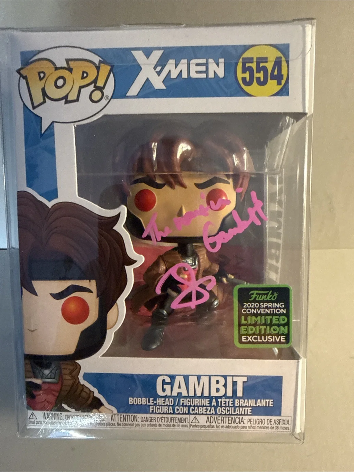 Tony Daniels — Tony Daniels Signed Gambit Funko Pop #554 X-Men Inscribed