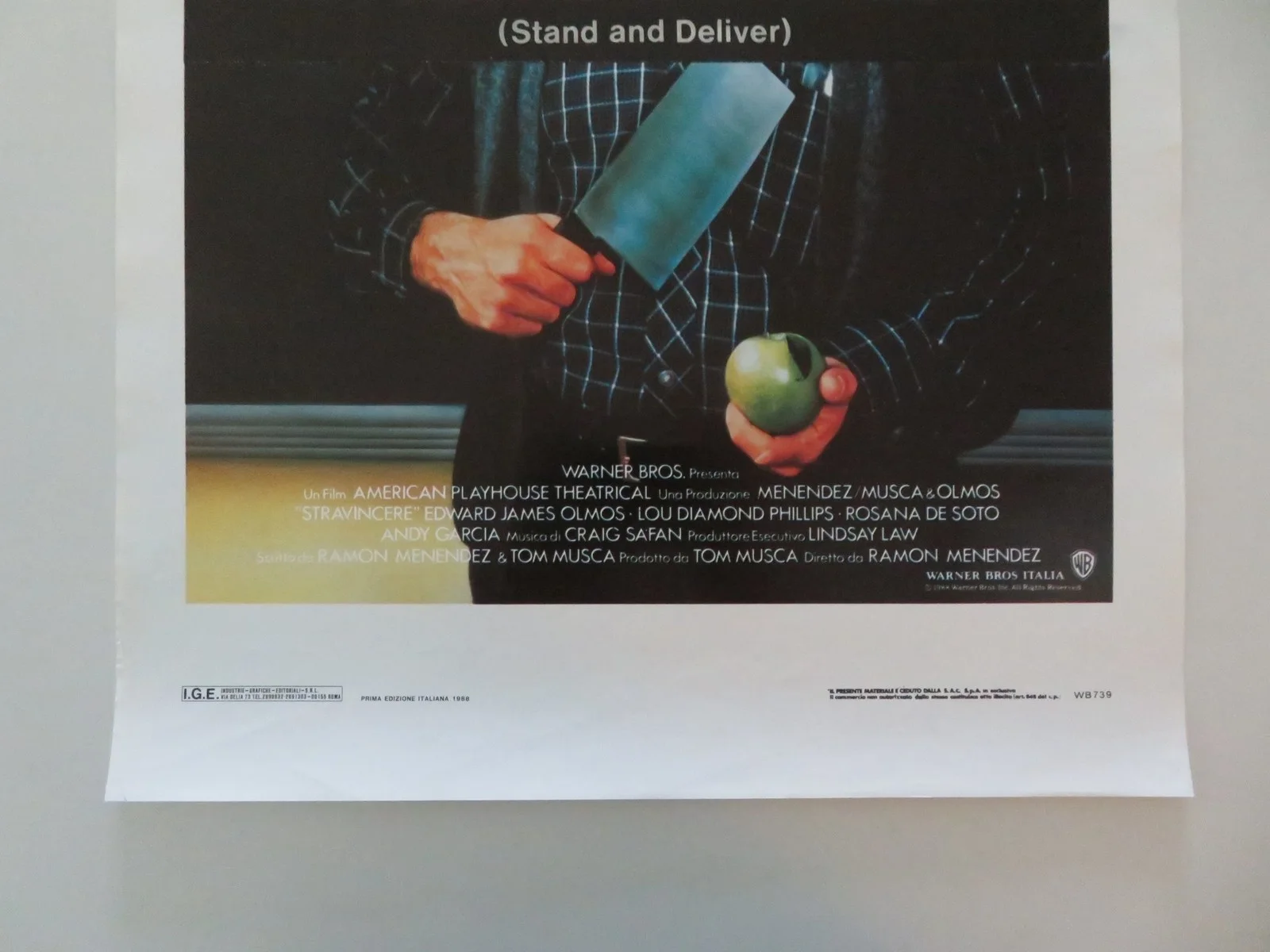 STAND AND DELIVER ITALIAN LOCANDINA POSTER LOU DIAMOND PHILLIPS EDWARD 1988, изображение 4